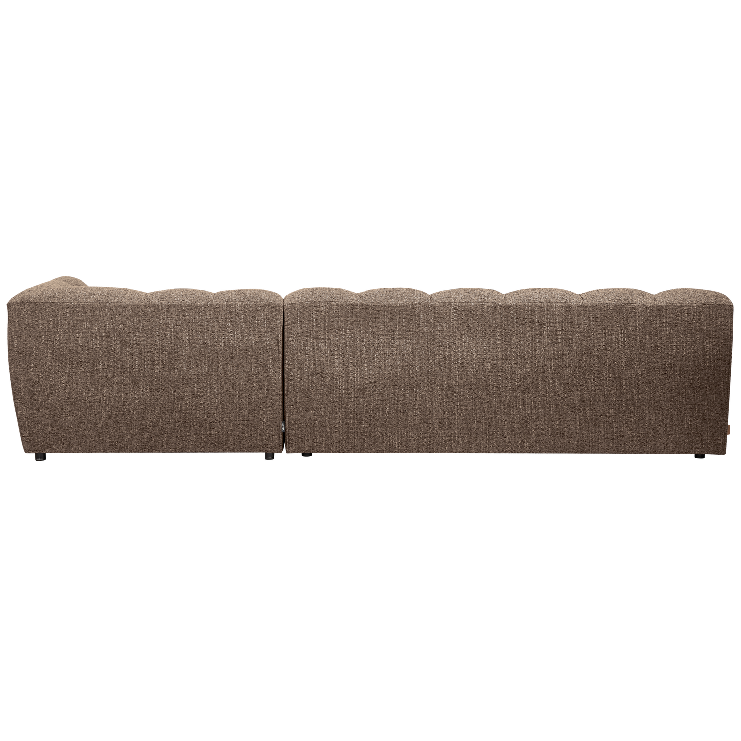 WOOOD canapea mare ALLURE CHAISE LONGUE | 94% Pes / 6% Ny | Maro inchis | 79x324x165 cm