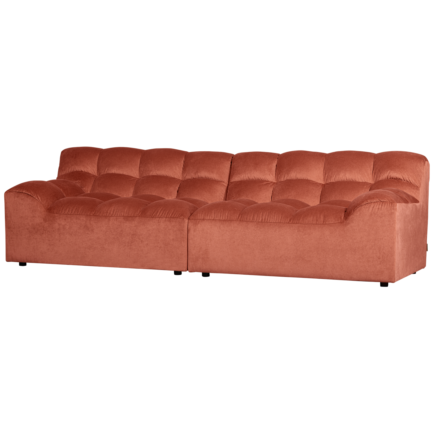 WOOOD canapea 3 locuri ALLURE | 100% Pes | Blush | 79x280x86 cm