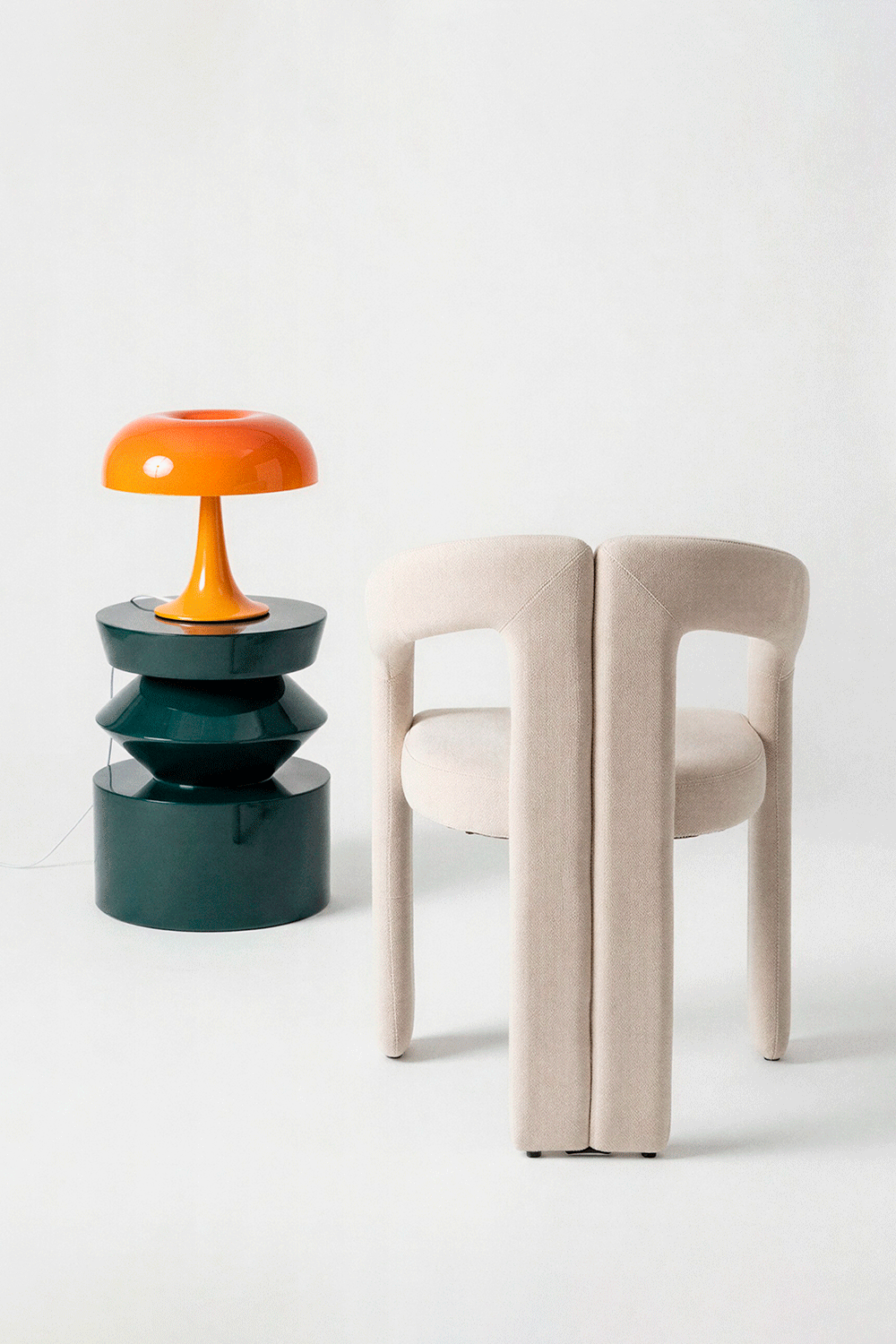 Ixia Fotoliu , Crem, Material Textil și Metal, Design Modern, 60 x 50 x 76.5 cm