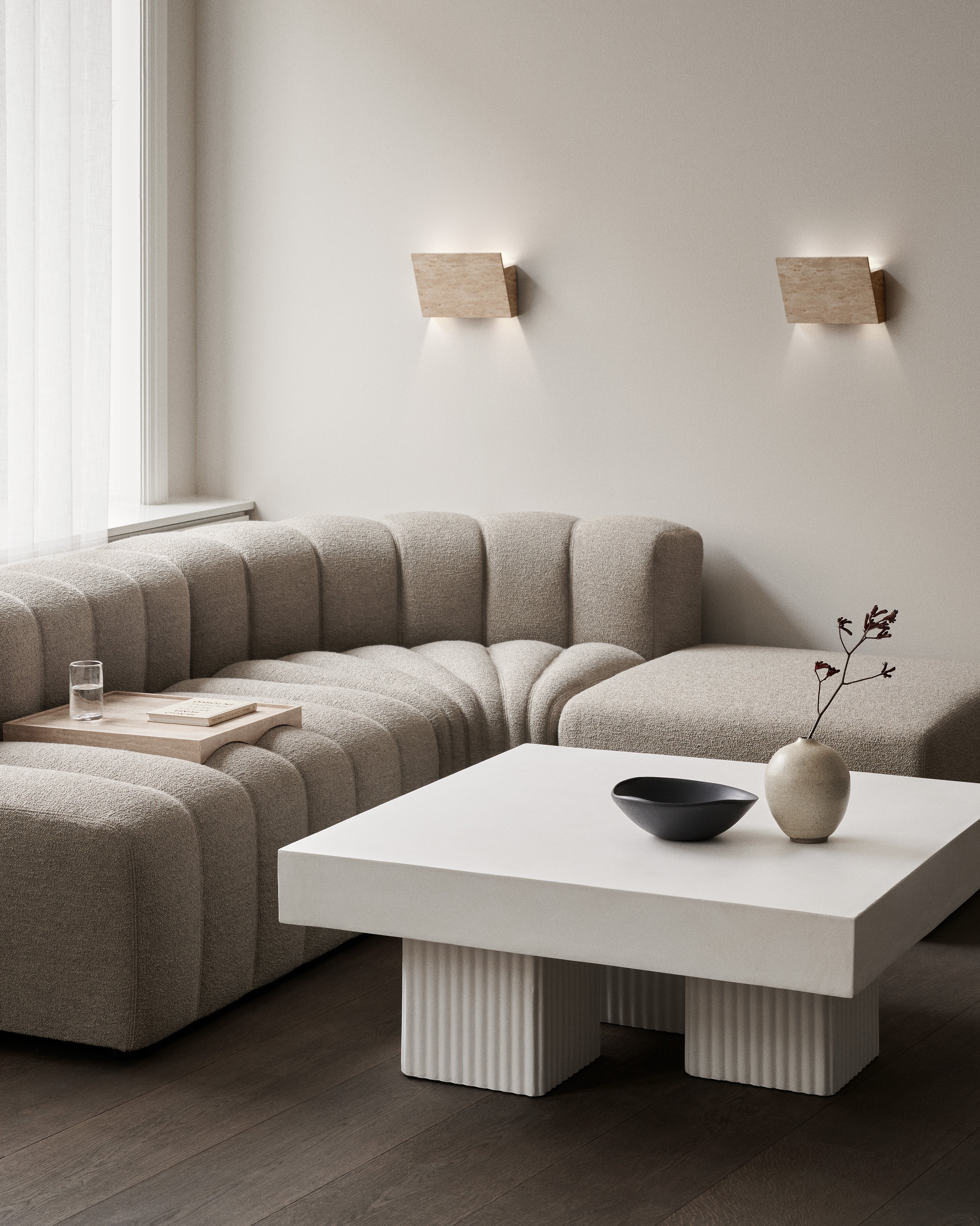 NORR11 masuta cafea Gear Square | oxid de magneziu | 100x100xh39 cm