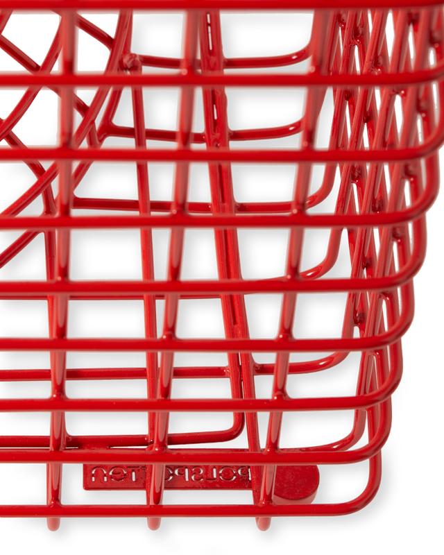 Taburet Wire Zig Zag – Design Iconic Pols Potten - Rosu - 40x40x47 cm