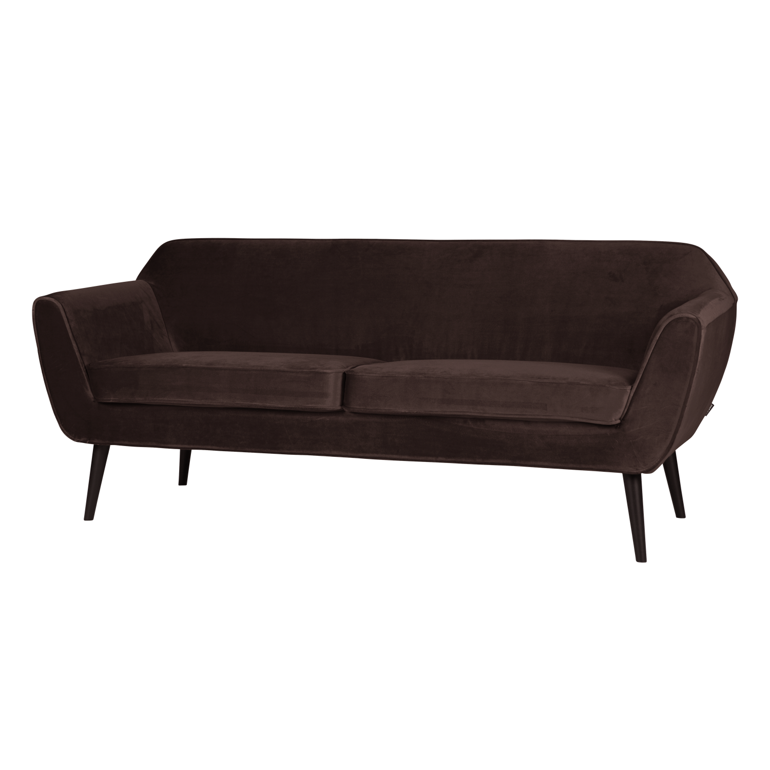 WOOOD canapea 2 locuri ROCCO | Poliester | Maro inchis | 75x187x82 cm