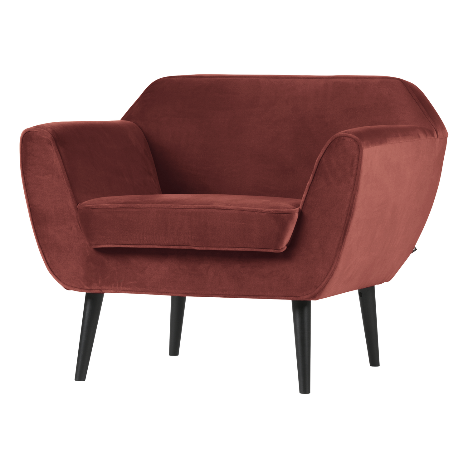 WOOOD fotoliu ROCCO ARMCHAIR VELVET | 100% Pes | Burgund | 75x92x81 cm