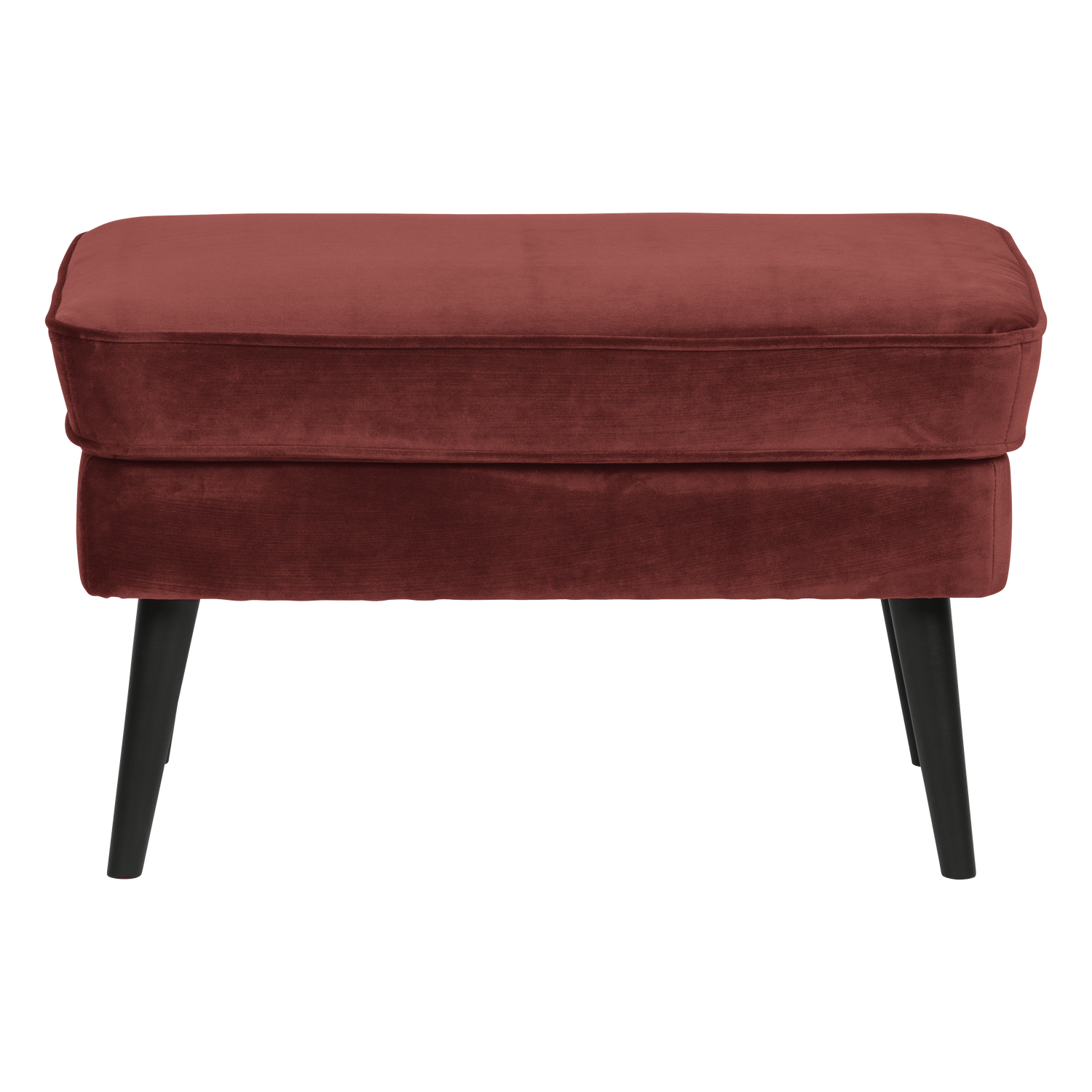 WOOOD taburet ROCCO HOCKER VELVET | 100% Pes | Burgund | 47x77x51 cm