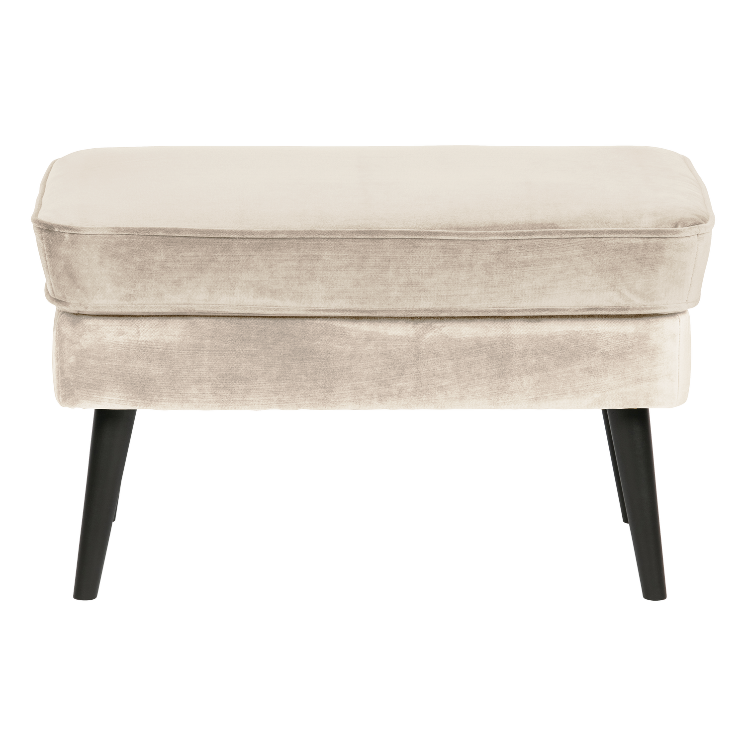 WOOOD taburet ROCCO HOCKER VELVET OFF | 100% Pes | Alb murdar | 47x77x51 cm