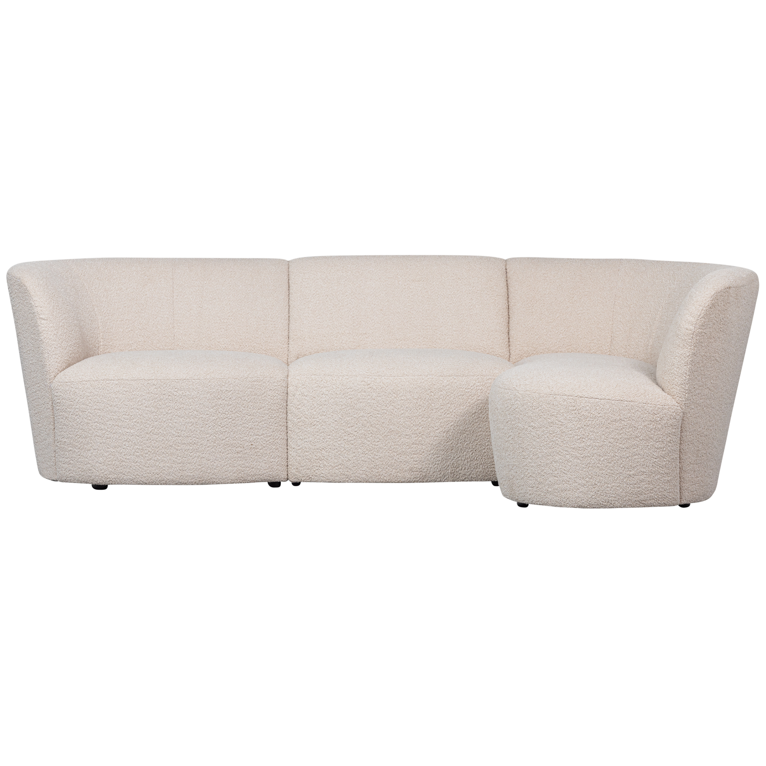WOOOD canapea 3 locuri COCO | 100% Pes | Creme | 70x230x138 cm