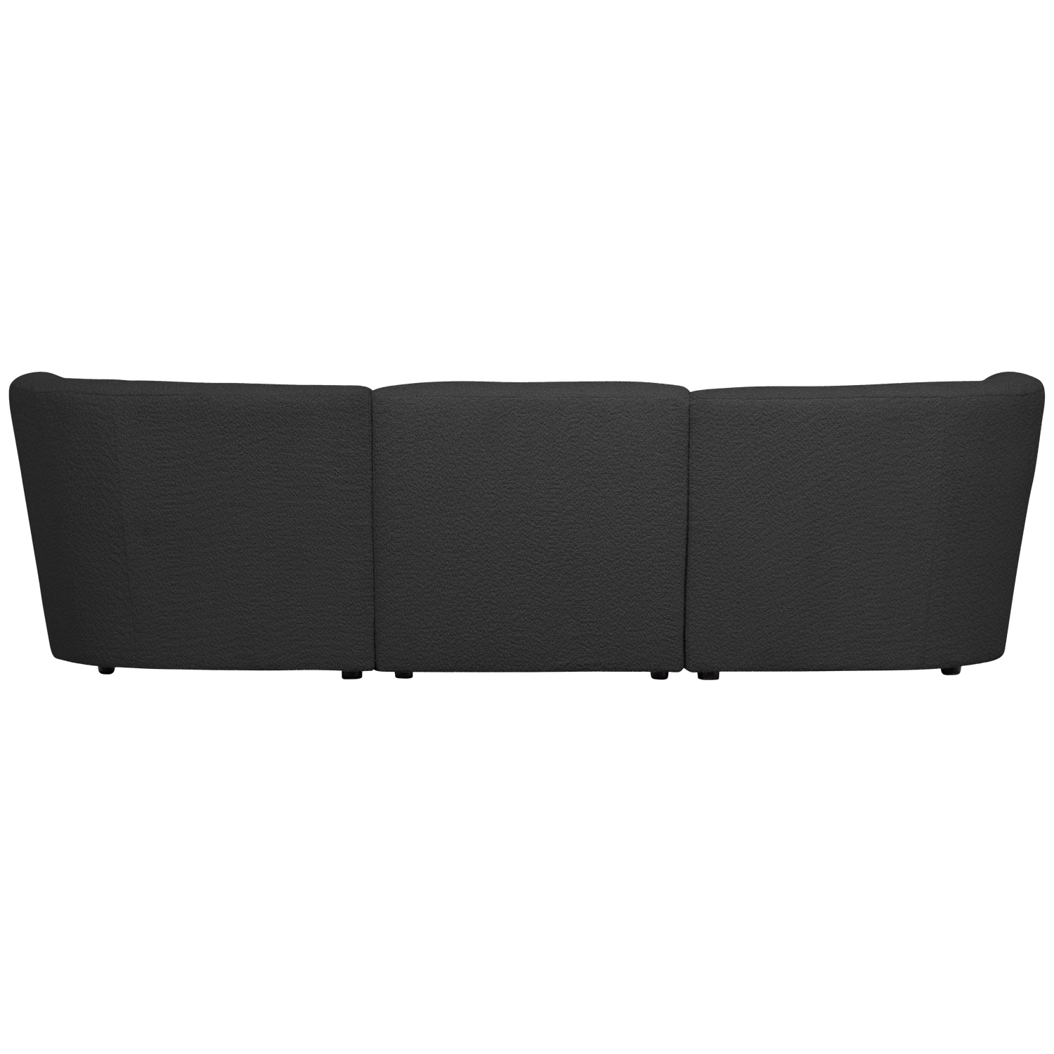 WOOOD canapea 3 locuri COCO | 100% Pes | Gri inchis | 70x227x72 cm