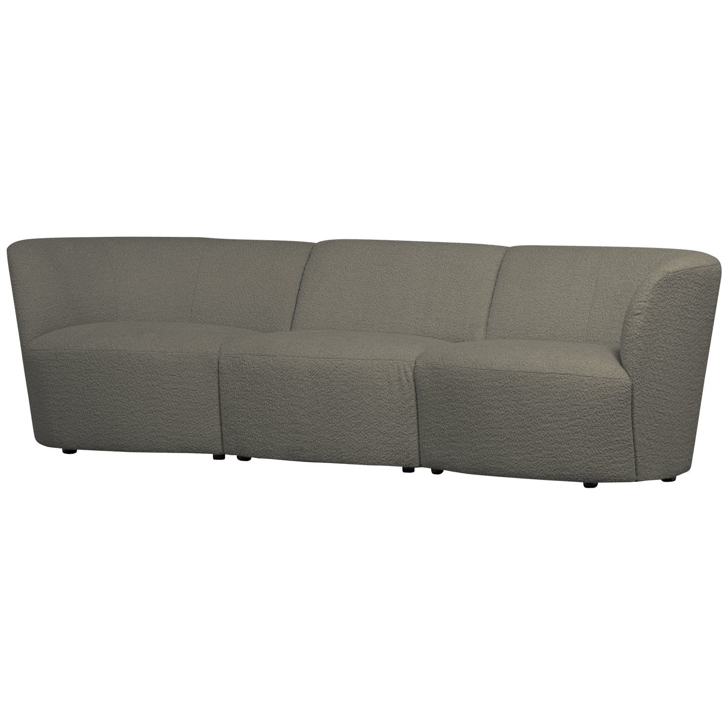 WOOOD canapea 3 locuri COCO | 100% Pes | Verde | 70x227x72 cm