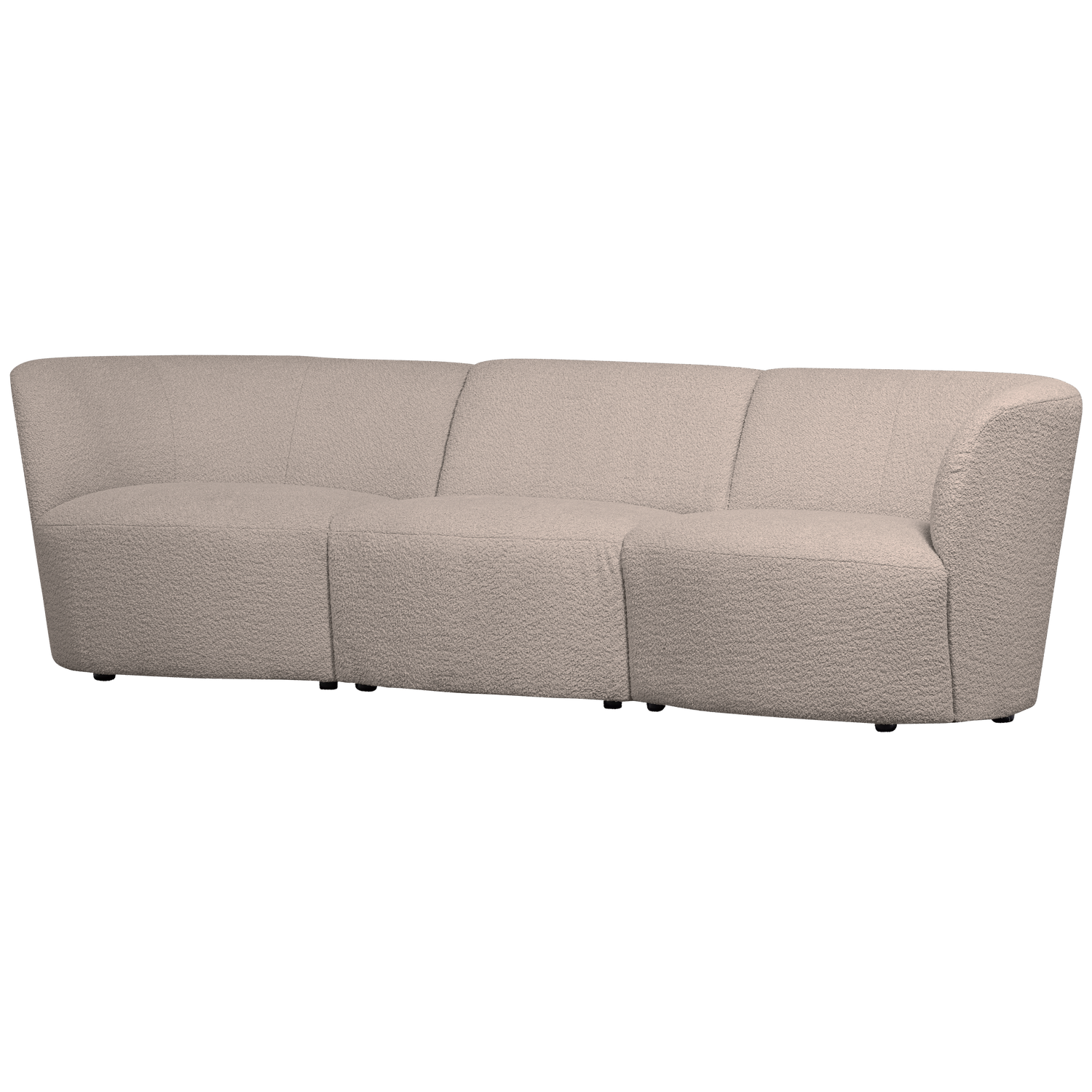 WOOOD canapea 3 locuri COCO | 100% Pes | Nisipiu | 70x227x72 cm
