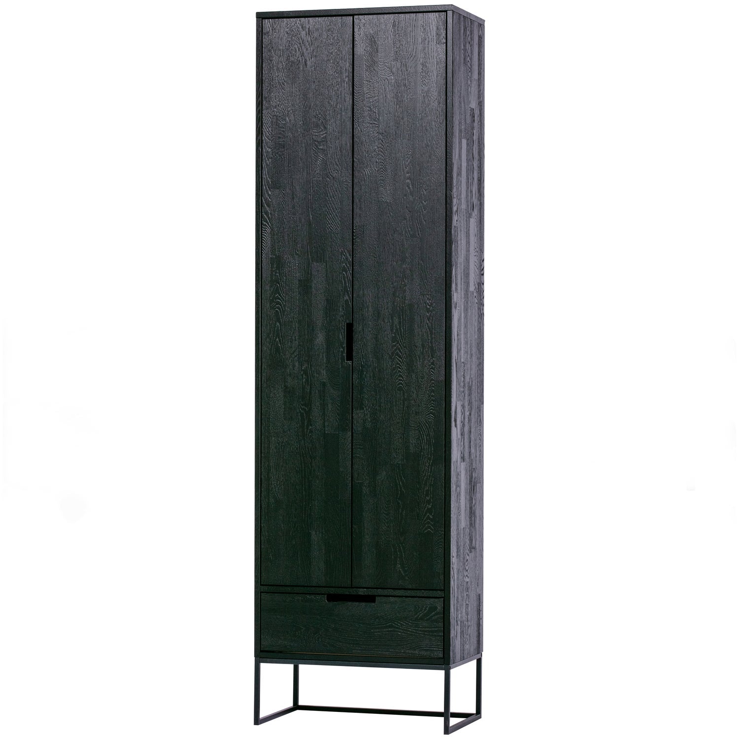 WOOOD dulap perete SILAS | Ash | Negru | 210x60x36 cm