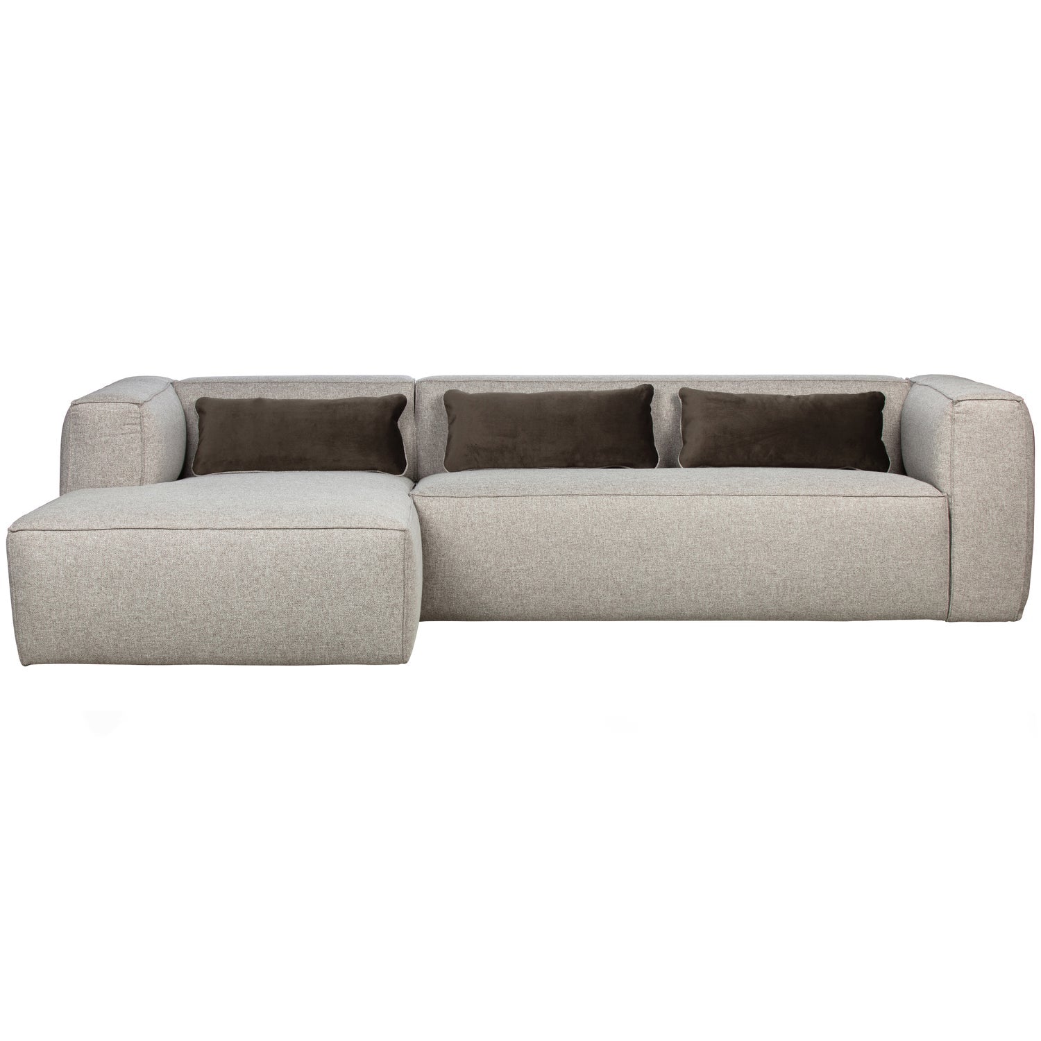 WOOOD canapea colt BEAN | 85% Pes / 15% Cot | Gri | 73x305x175 cm