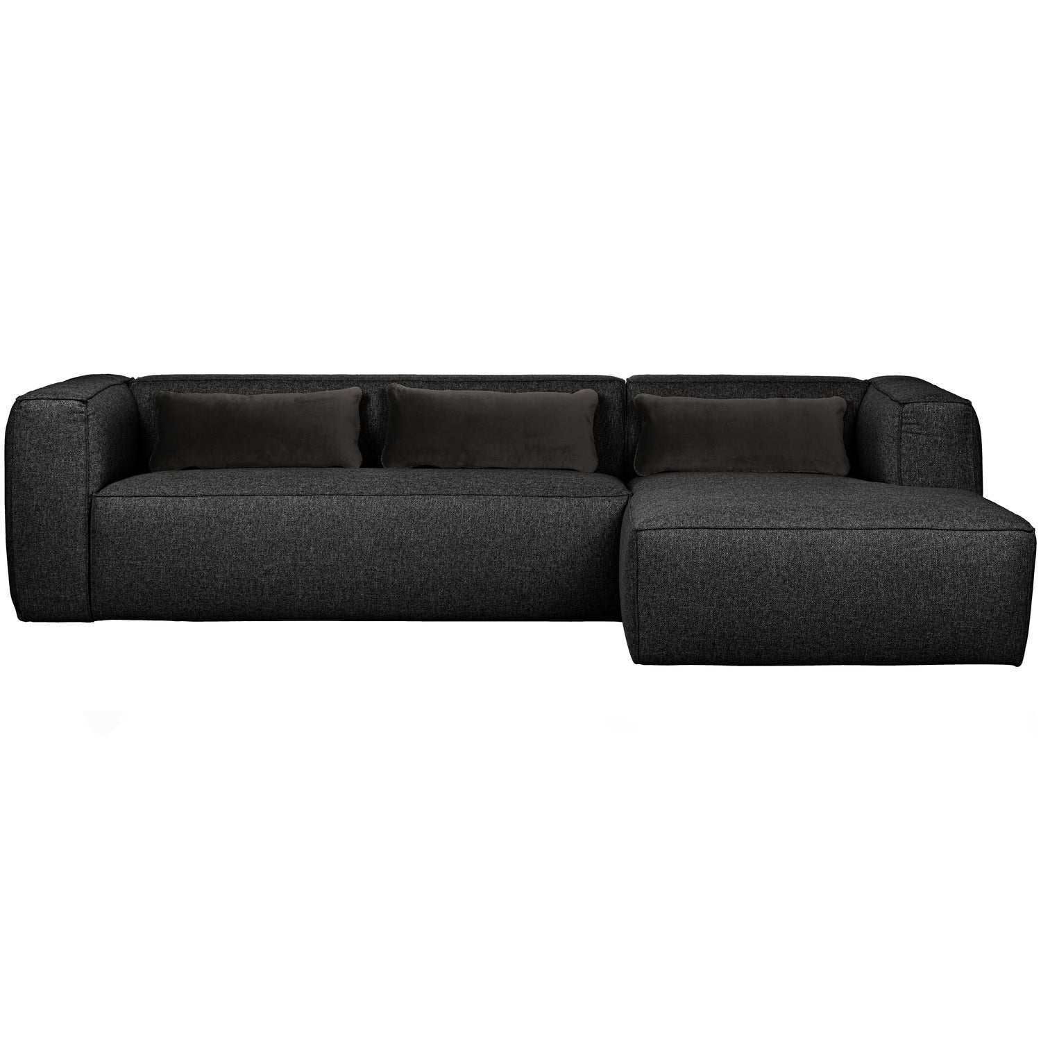 WOOOD canapea colt BEAN | 85% Pes / 15% Cot | Gri inchis | 73x305x175 cm