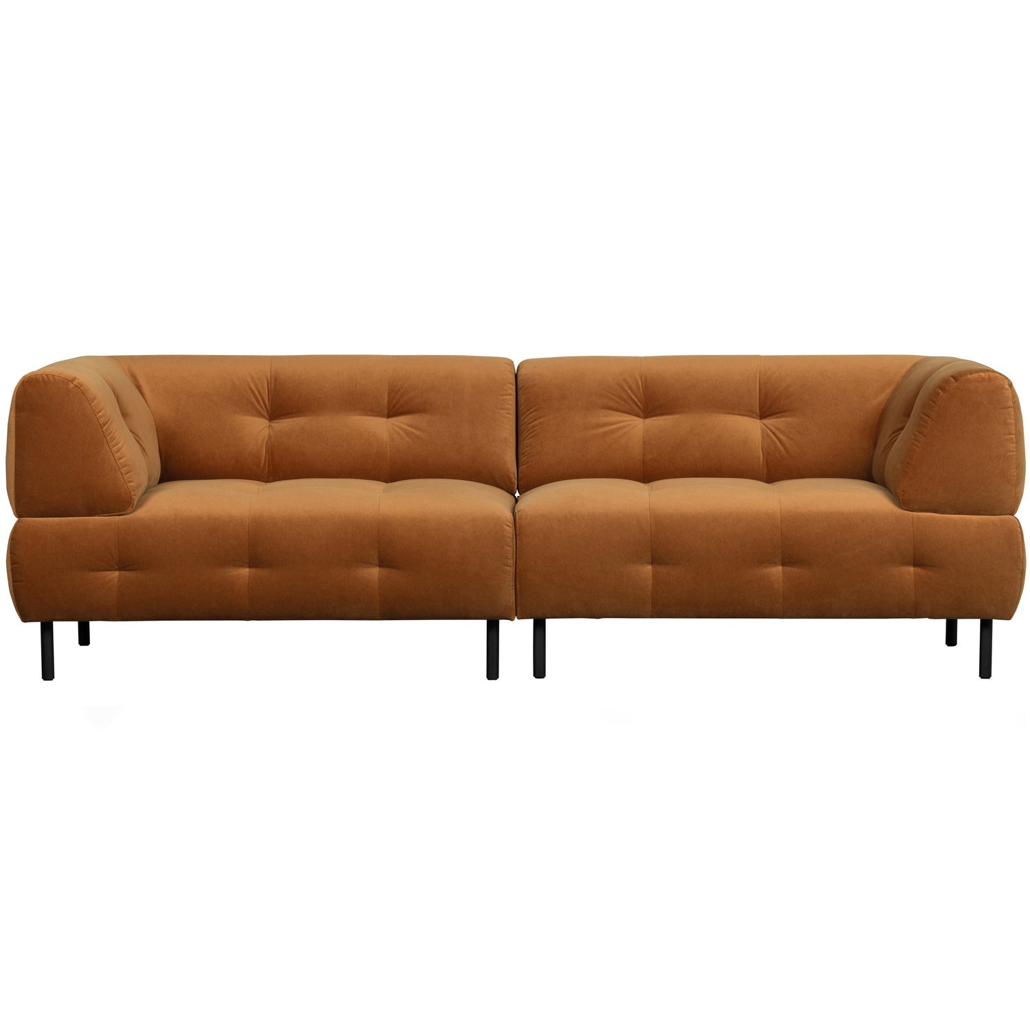 WOOOD canapea 4 locuri LLOYD | 80% Pes / 20% Cot | Cinnamon | 75x245x90 cm