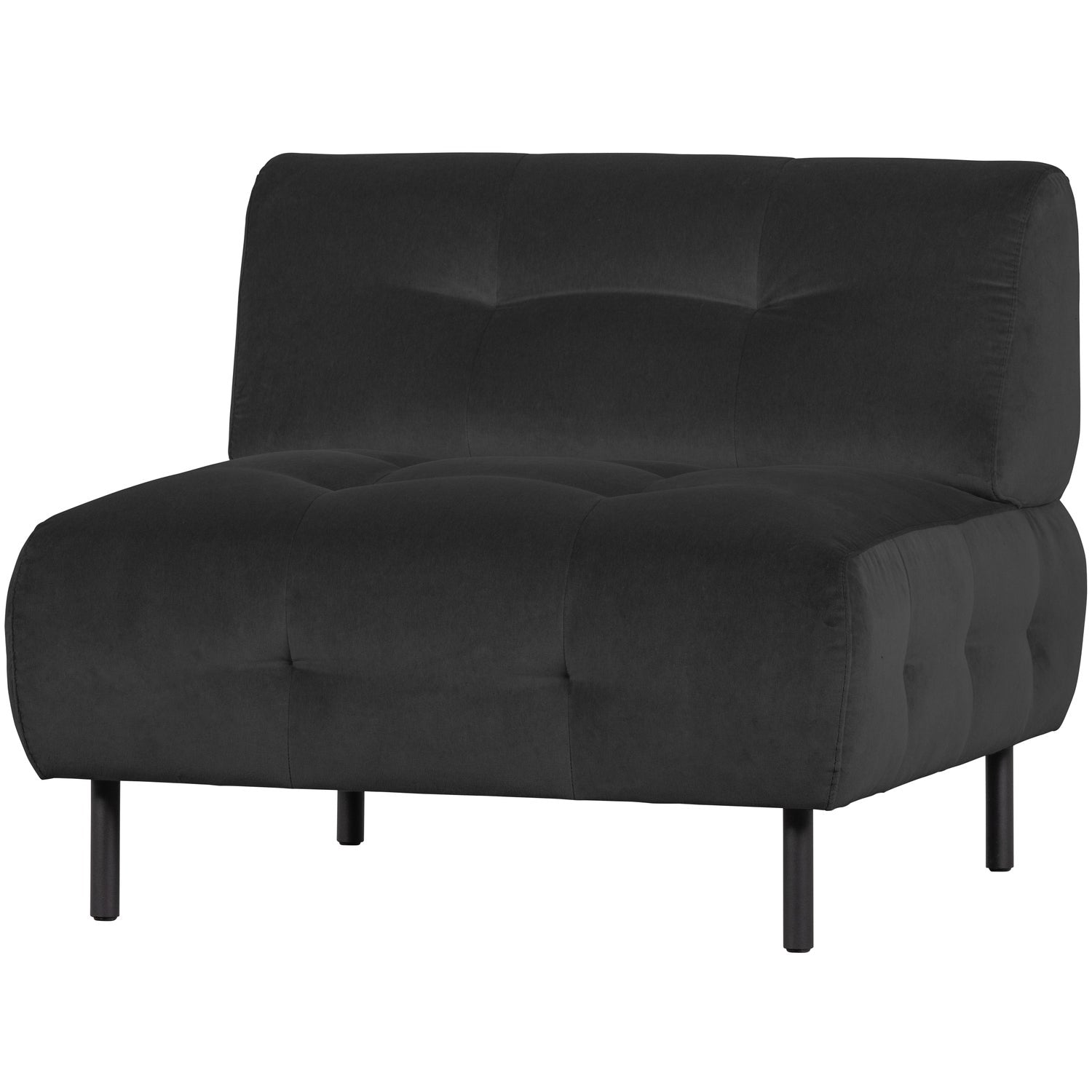 WOOOD fotoliu LLOYD ARMCHAIR VELVET CAST IRON | 80% Pes / 20% Cot | Cast Iron | 75x90x90 cm