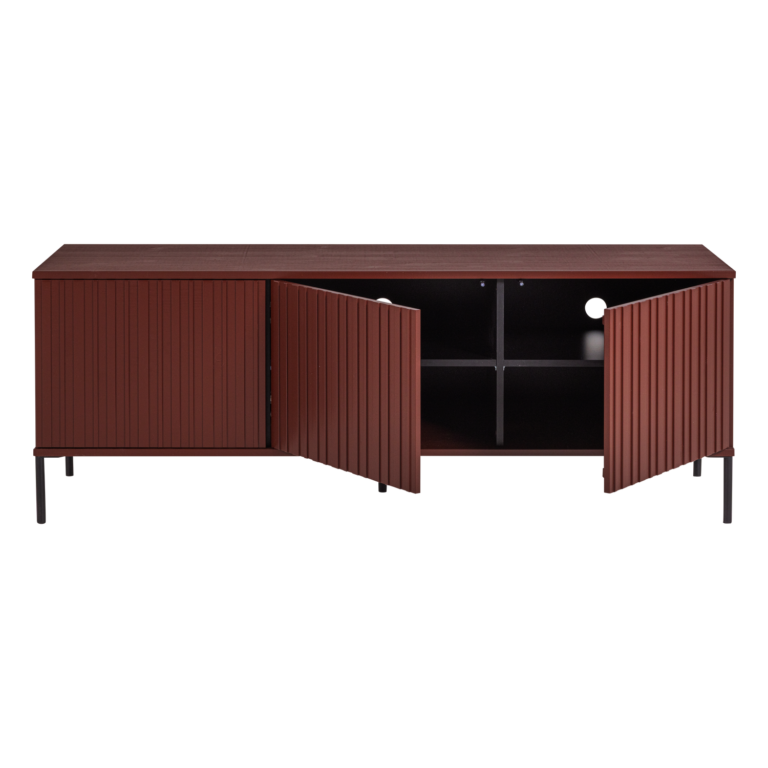 WOOOD mobila TV NEW GRAVURE | Pin | Burgund | 56x150x44 cm
