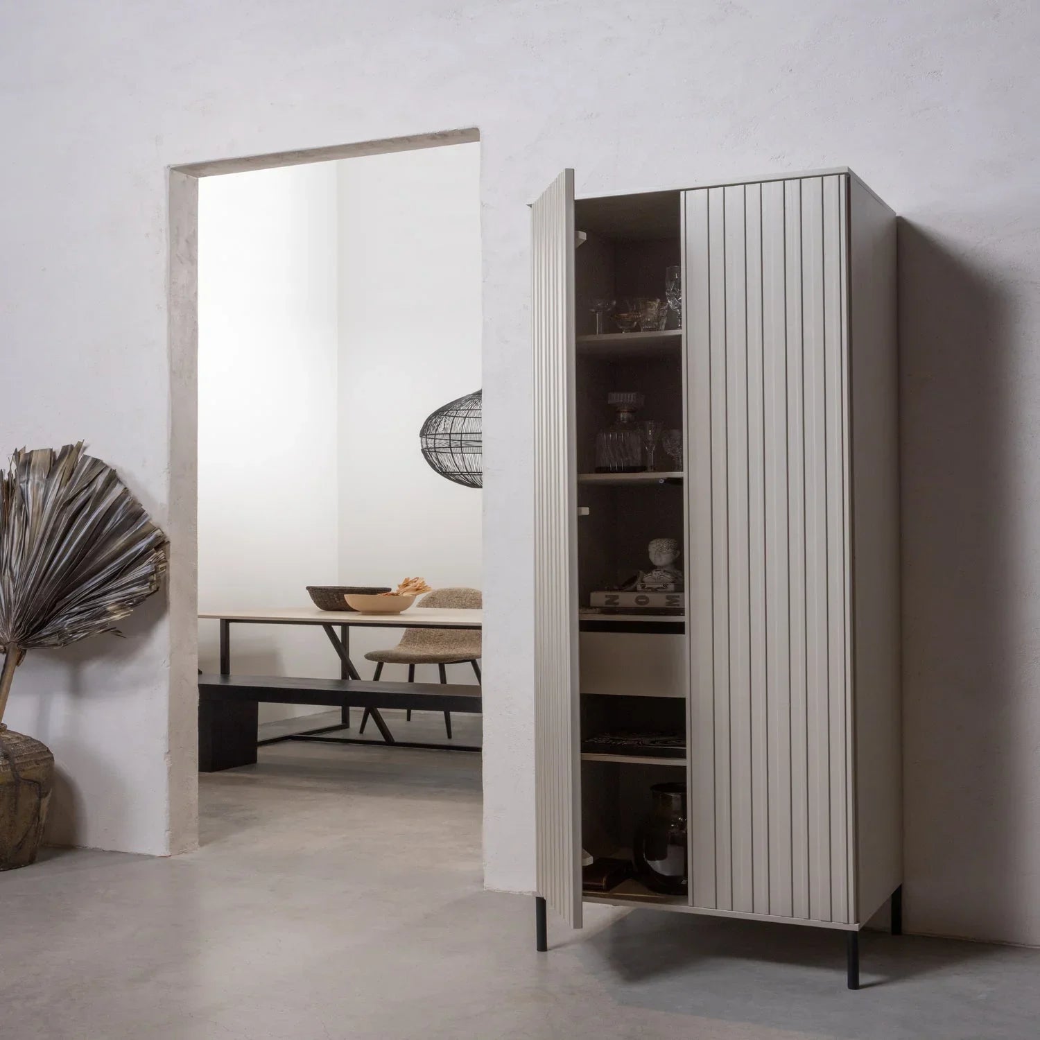 NEW GRAVURE CABINET WITH DRAWER PINE DUST [fsc]