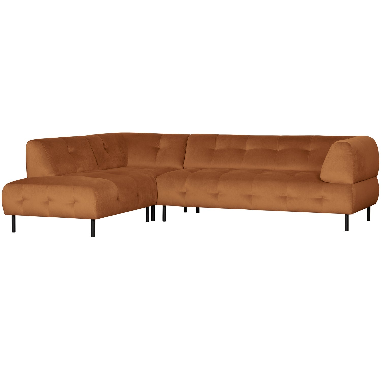 WOOOD canapea colt LLOYD | 80% pes / 20% cot | Cinnamon | 77x267x205 cm