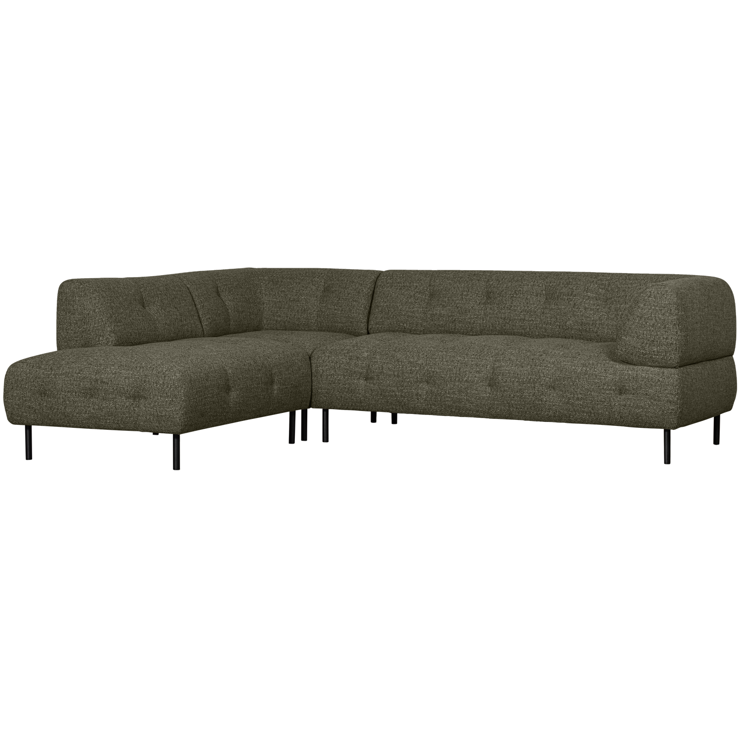 WOOOD canapea colt LLOYD | 94% pes / 6% ny | Verde | 77x267x205 cm