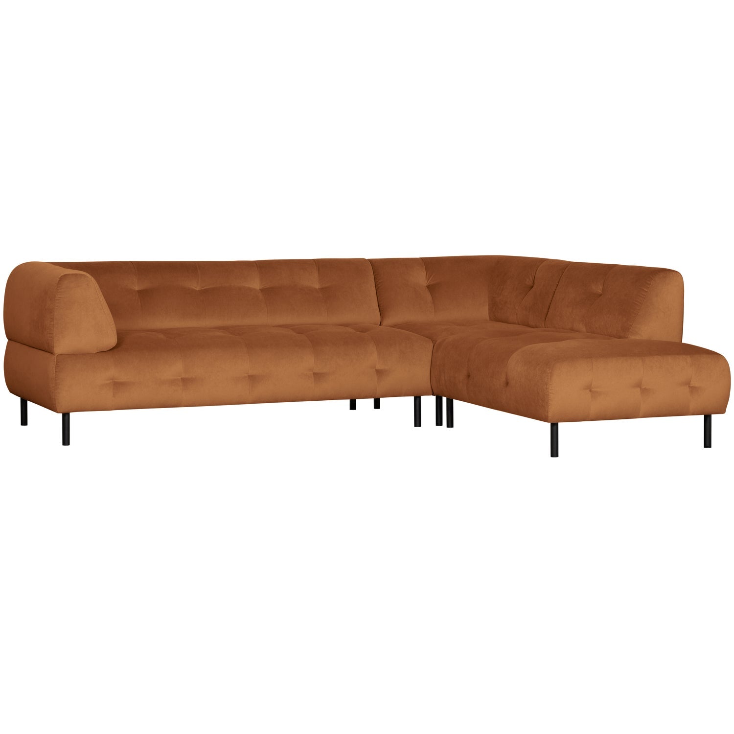 WOOOD canapea colt LLOYD | 80% pes / 20% cot | Cinnamon | 77x267x205 cm