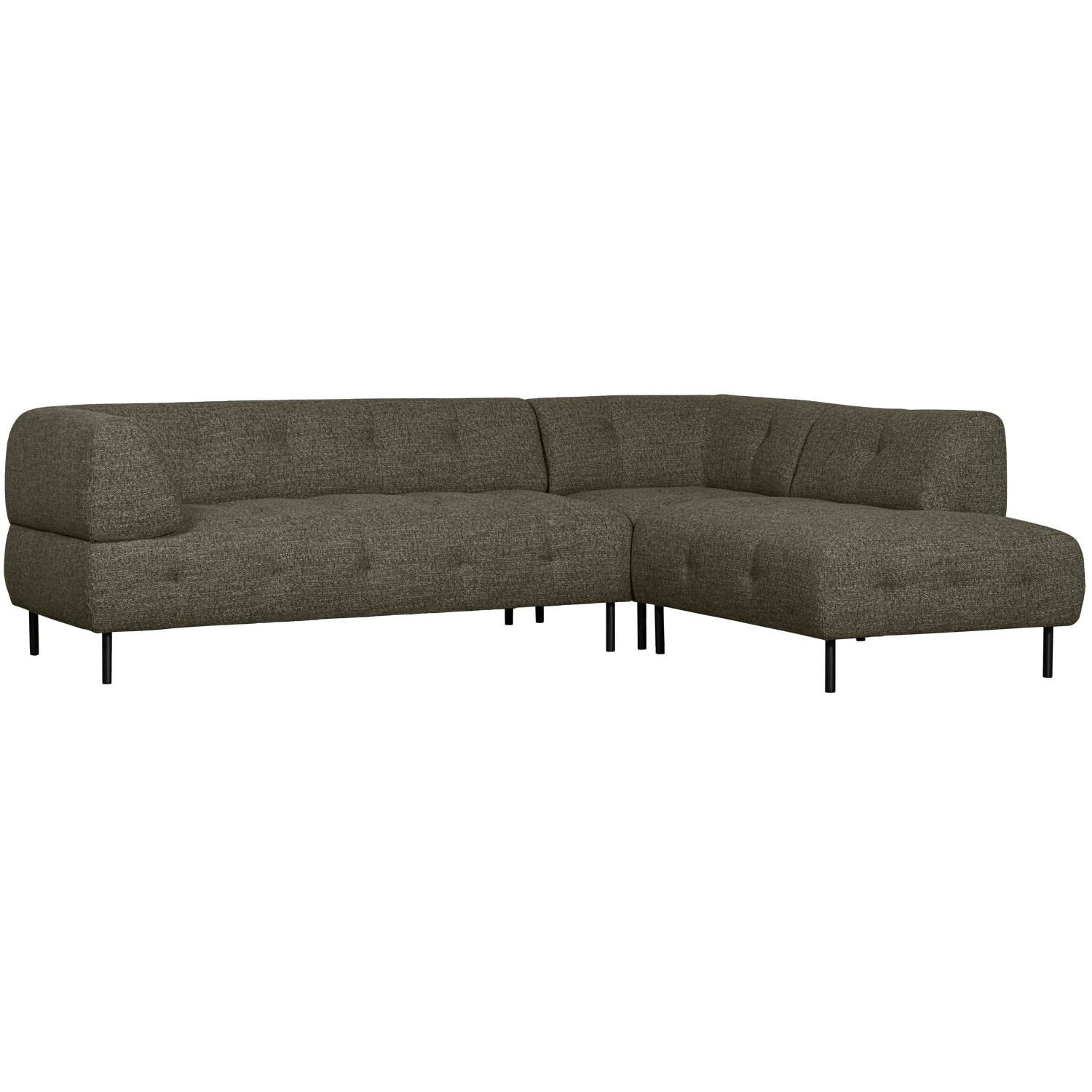 WOOOD canapea colt LLOYD | 94% pes / 6% ny | Verde | 77x267x205 cm