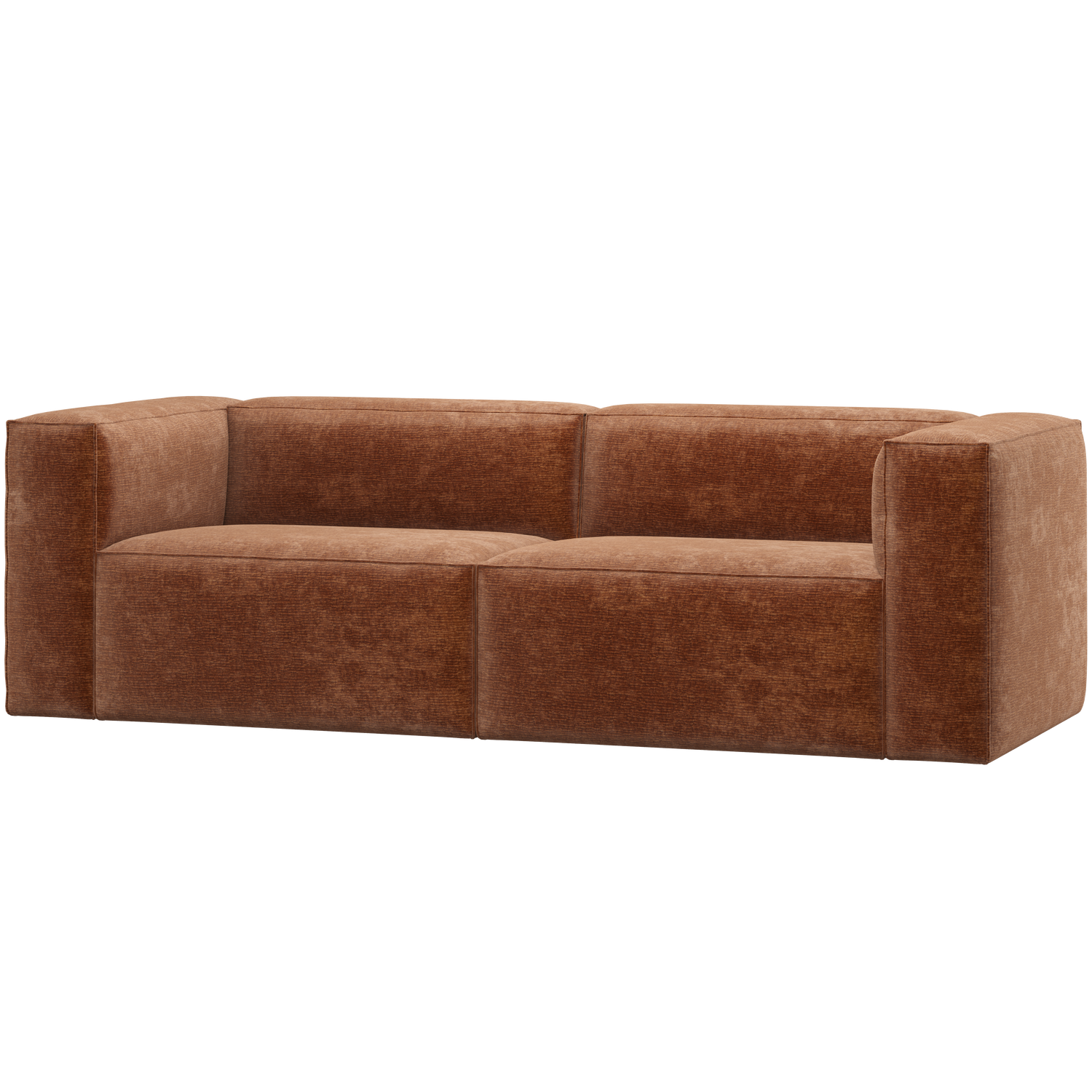 WOOOD canapea 3 locuri BEAN 3,5-SEATER CHENILLE VELVET TERRA | 100% Pes | Terra | 73x242x96 cm