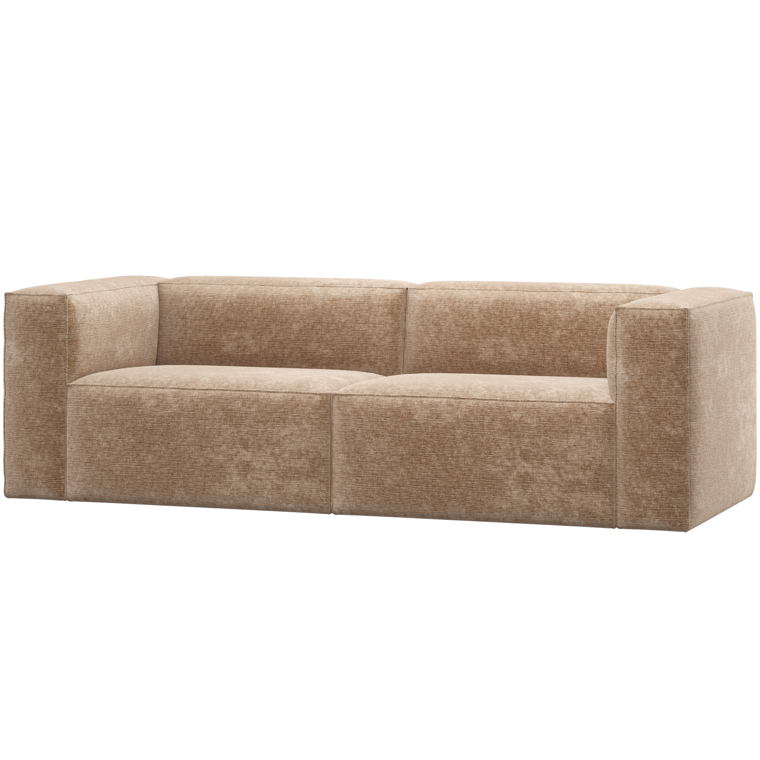 WOOOD canapea 3 locuri BEAN 3,5-SEATER CHENILLE VELVET PEACH | 100% Pes | Roz | 73x242x96 cm