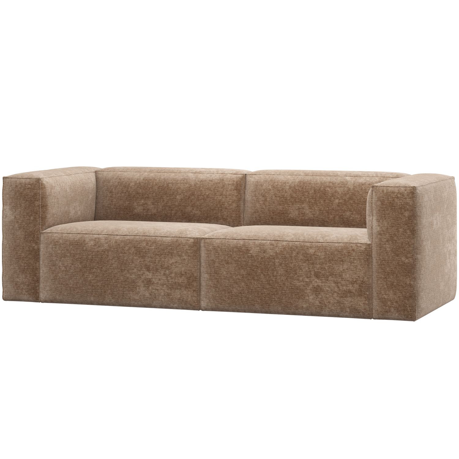 WOOOD canapea 3 locuri BEAN 3,5-SEATER CHENILLE VELVET | 100% Pes | Taupe | 73x242x96 cm