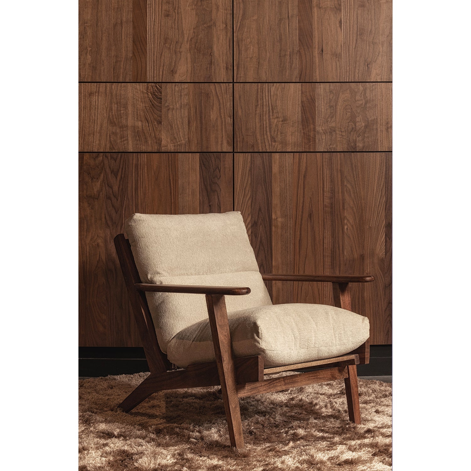 WOOOD fotoliu HOUSTON ARMCHAIR BOUCLE/WOOD | Acacia | Natural | 86x71x71 cm