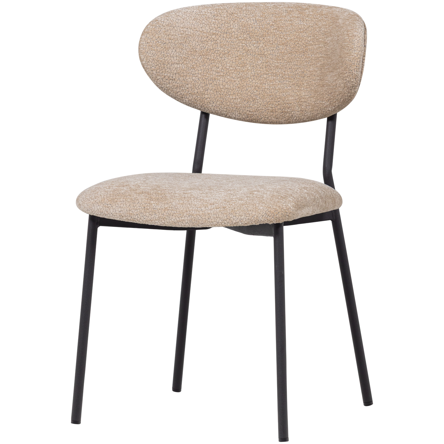 KJELD DINING CHAIR CHENILLE TEXTURED NATURAL