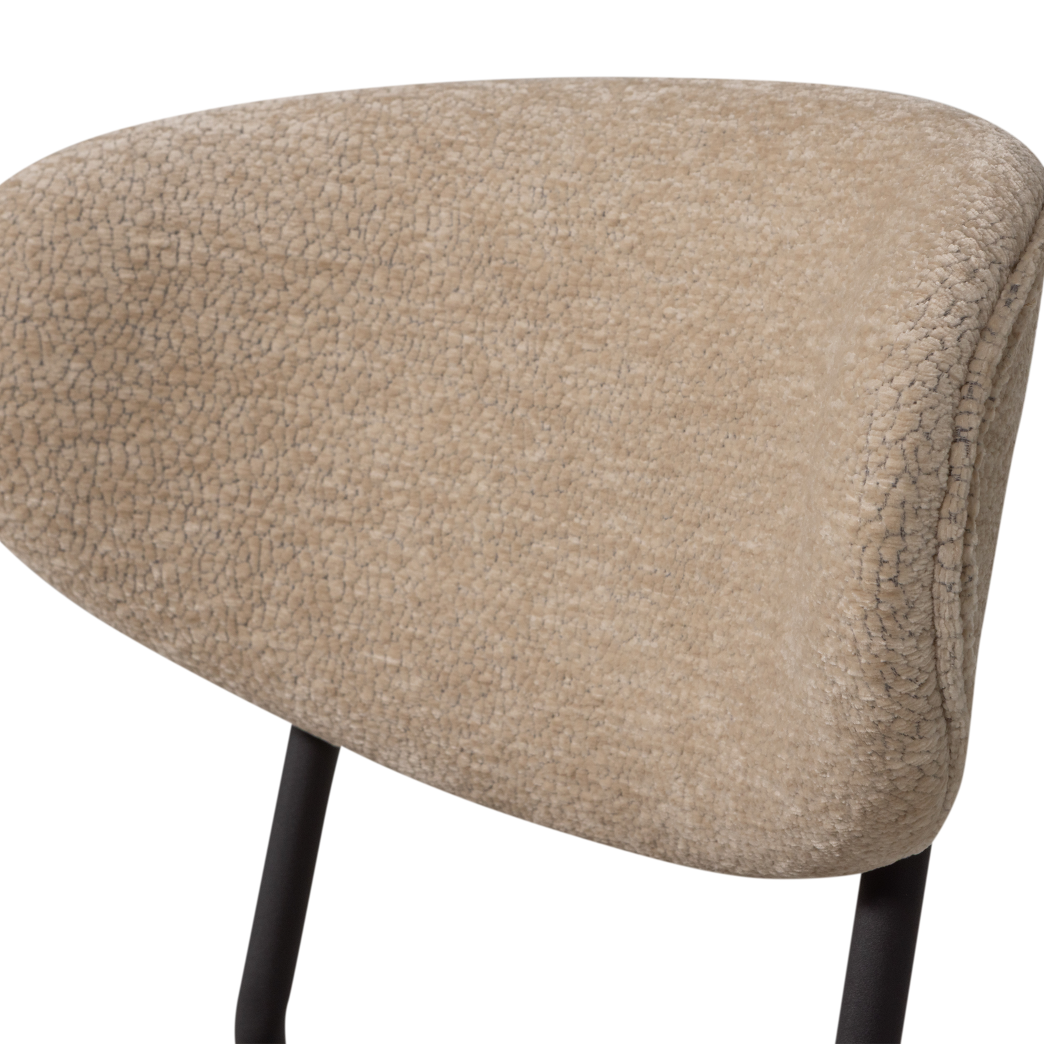 KJELD DINING CHAIR CHENILLE TEXTURED NATURAL