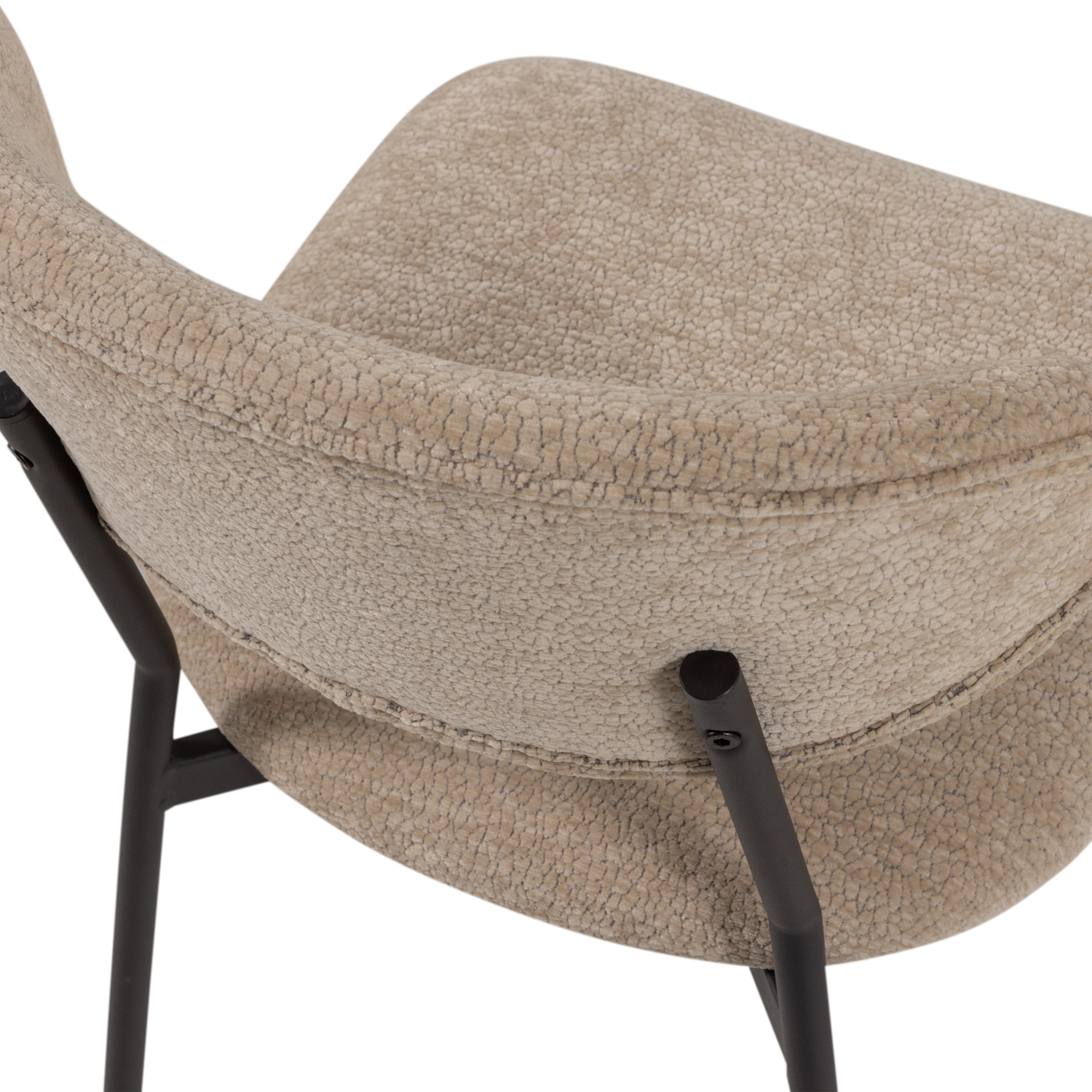 KJELD DINING CHAIR CHENILLE TEXTURED NATURAL