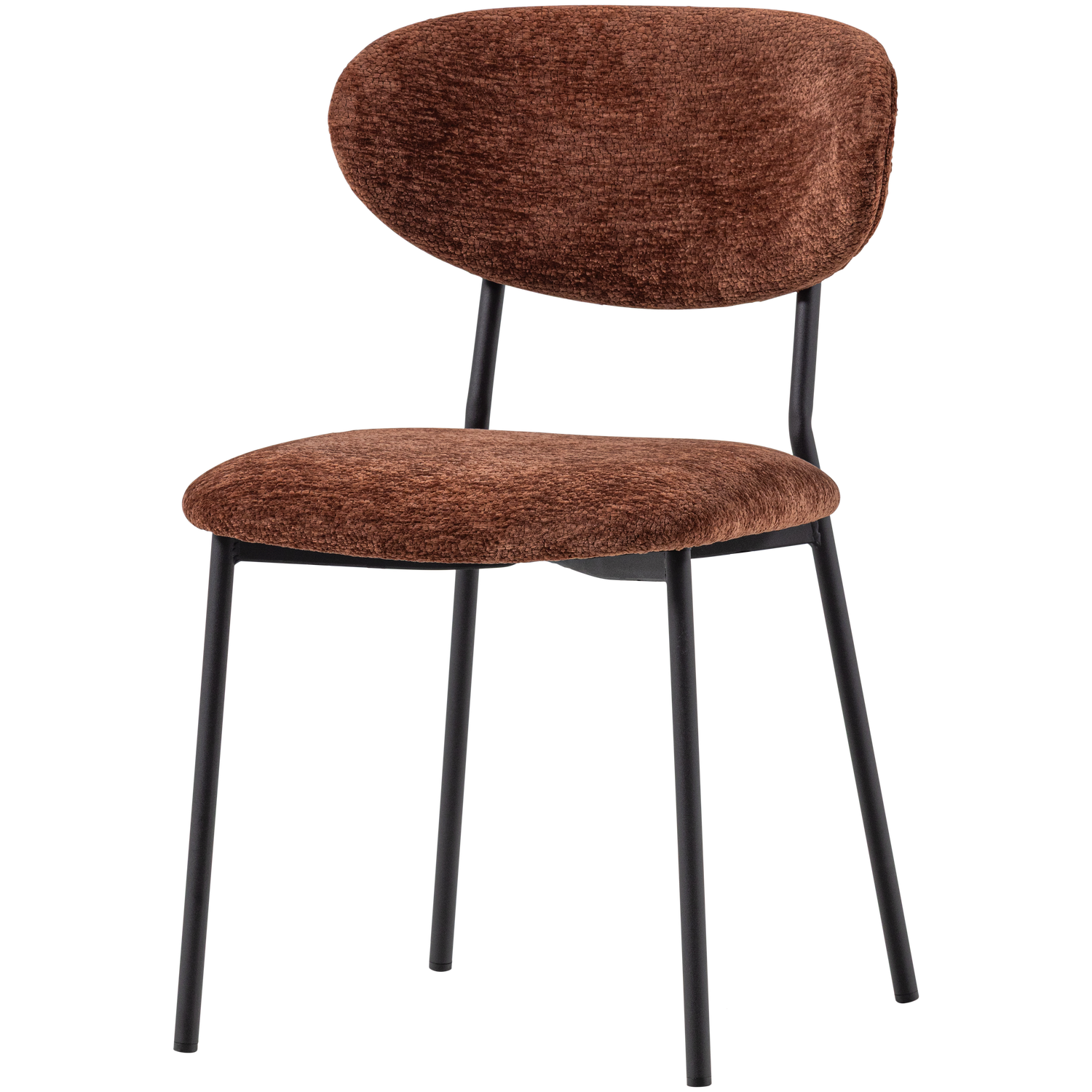 KJELD DINING CHAIR CHENILLE TEXTURED BROWN