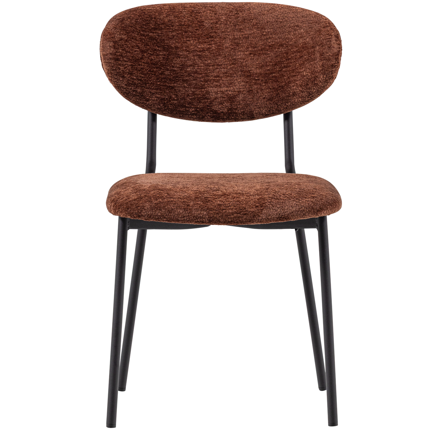 KJELD DINING CHAIR CHENILLE TEXTURED BROWN