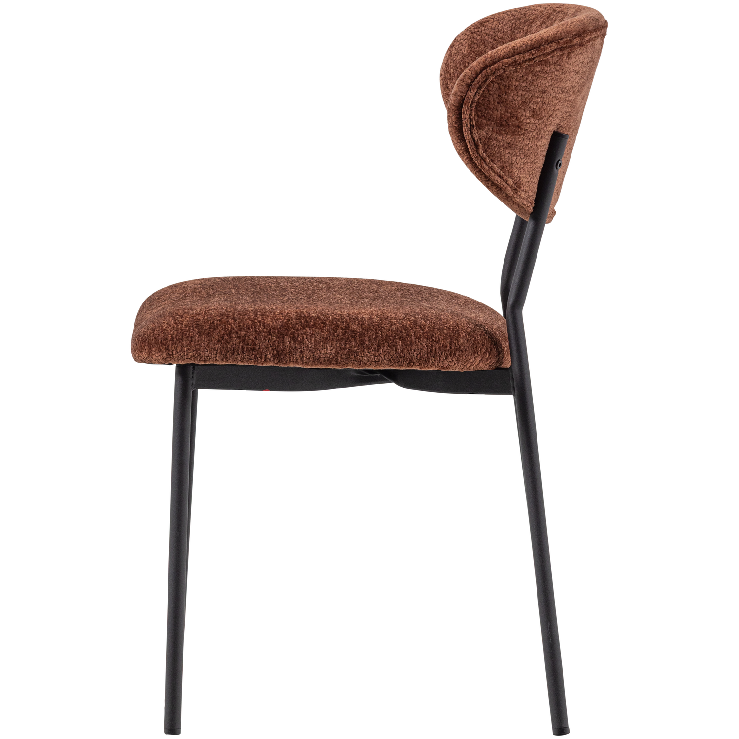 KJELD DINING CHAIR CHENILLE TEXTURED BROWN