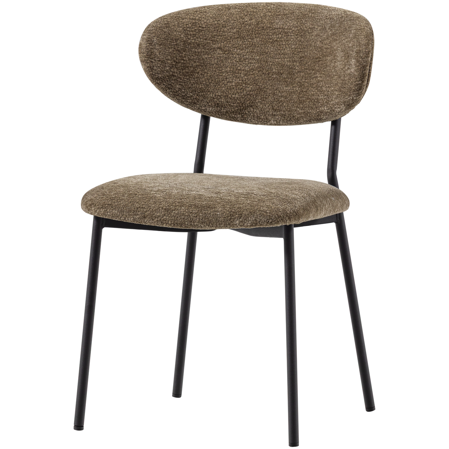 KJELD DINING CHAIR CHENILLE TEXTURED GREEN