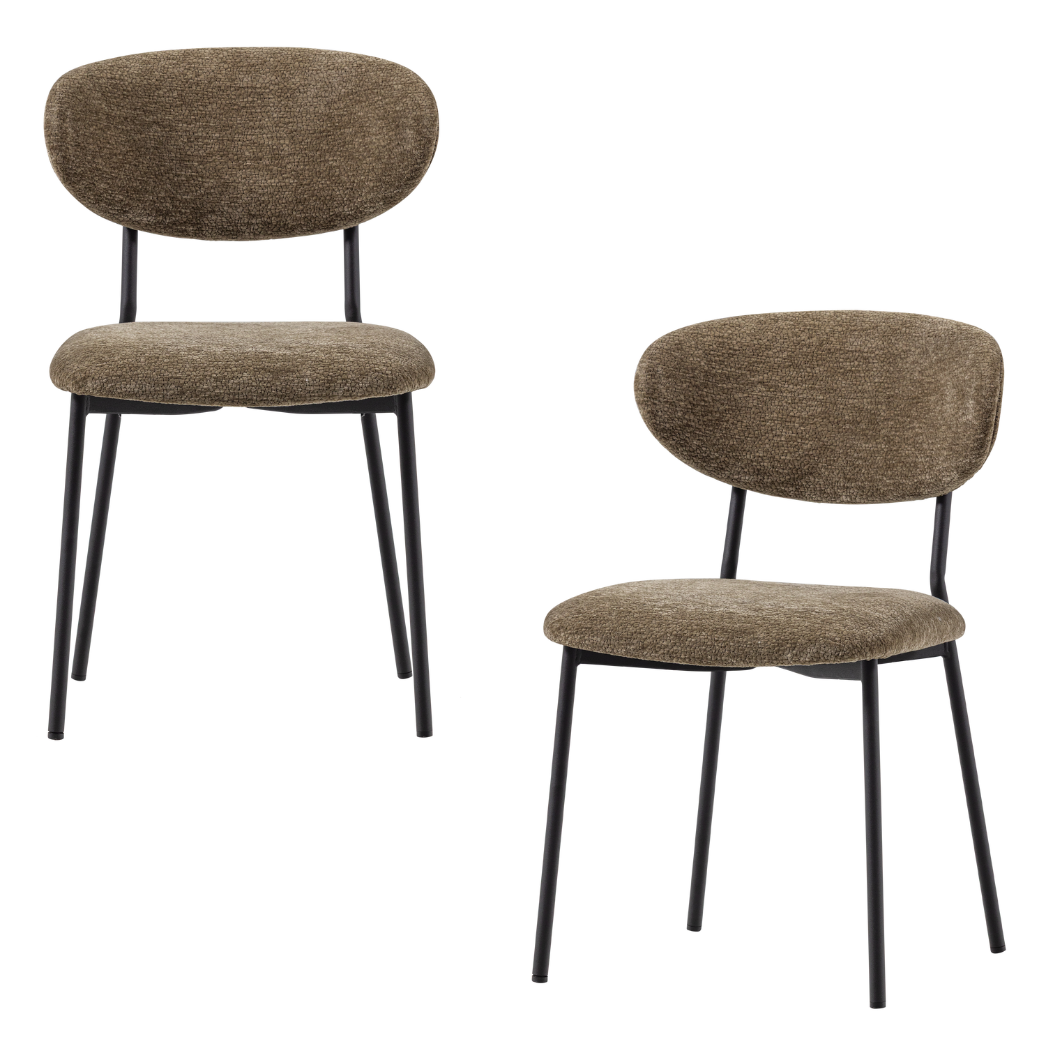 KJELD DINING CHAIR CHENILLE TEXTURED GREEN