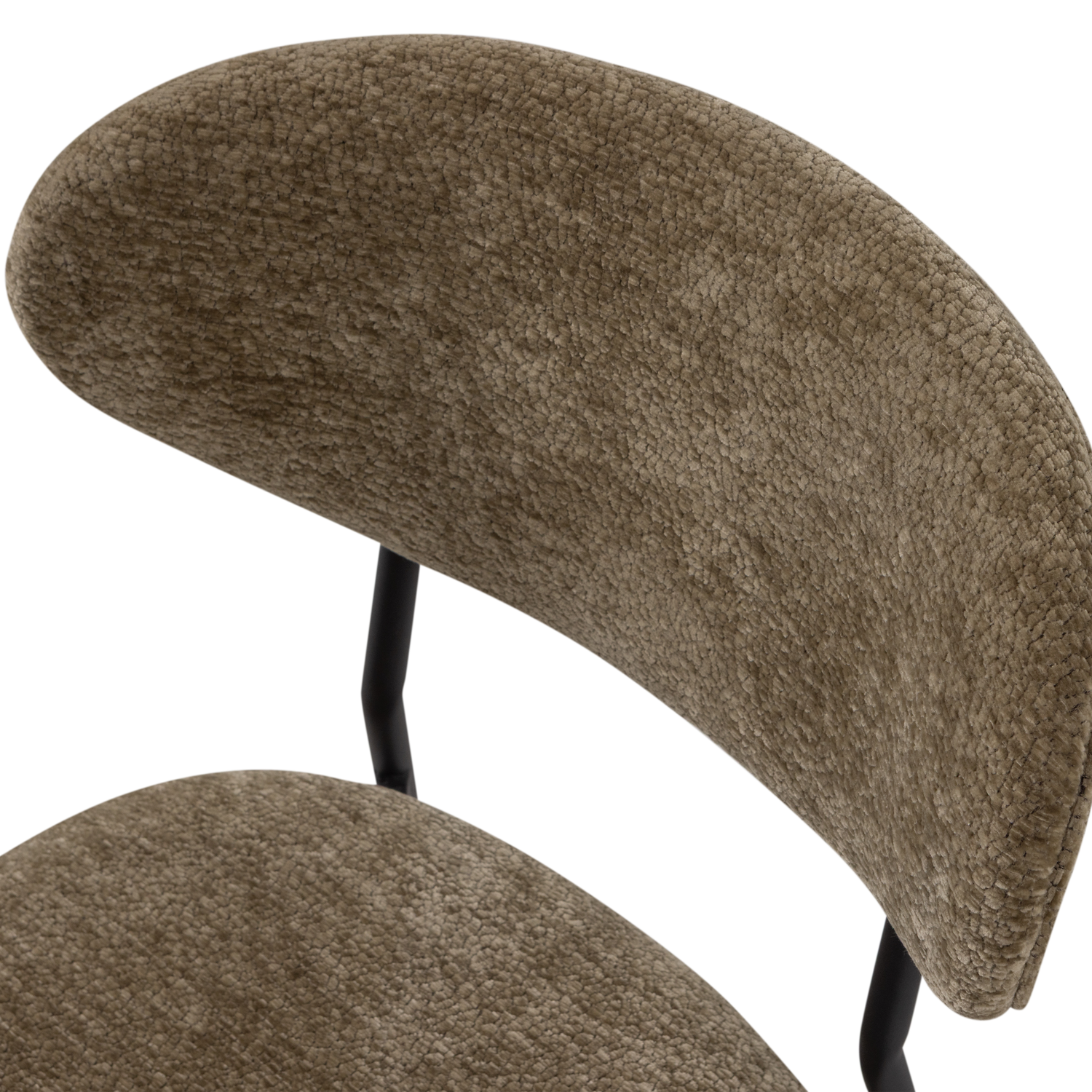 KJELD DINING CHAIR CHENILLE TEXTURED GREEN