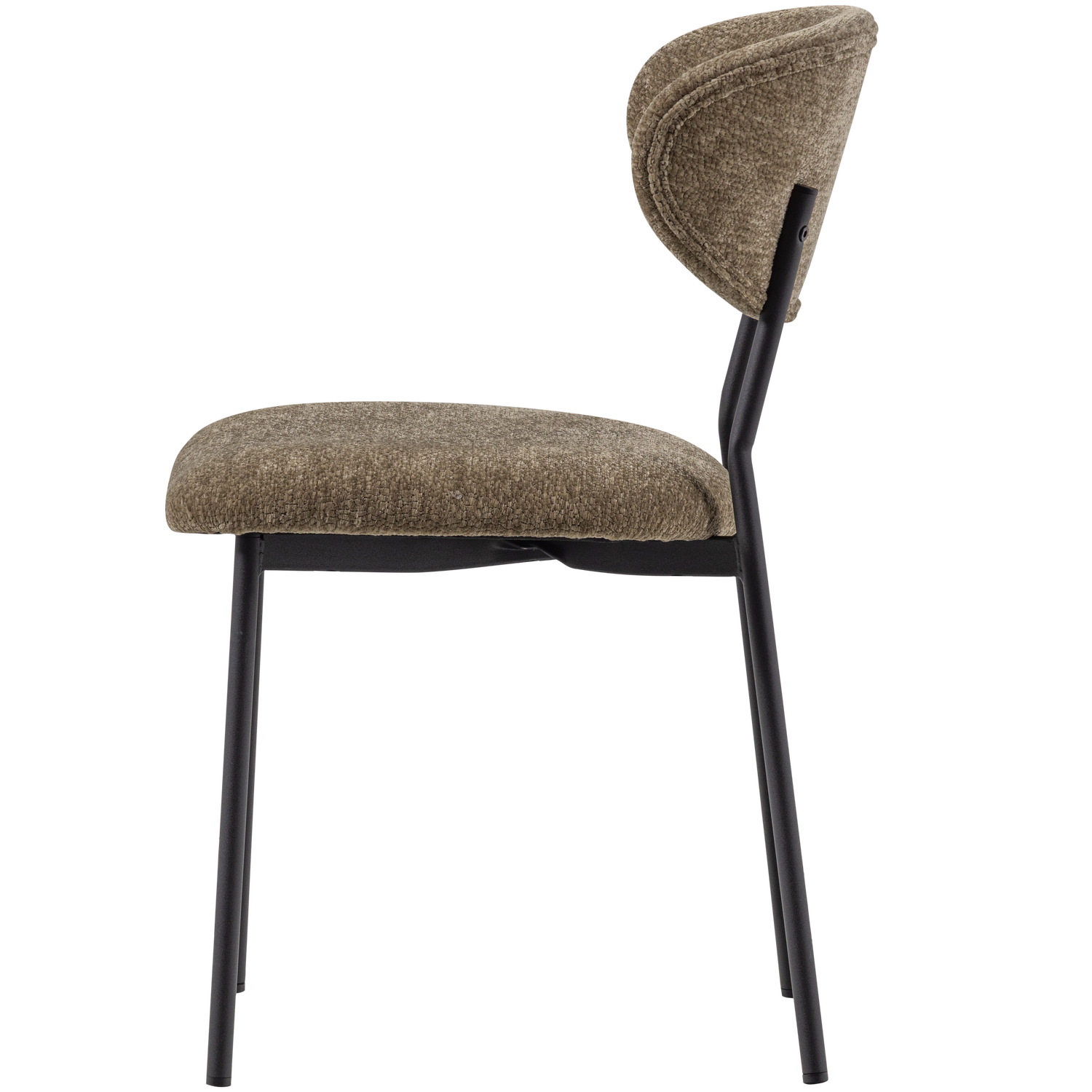 KJELD DINING CHAIR CHENILLE TEXTURED GREEN