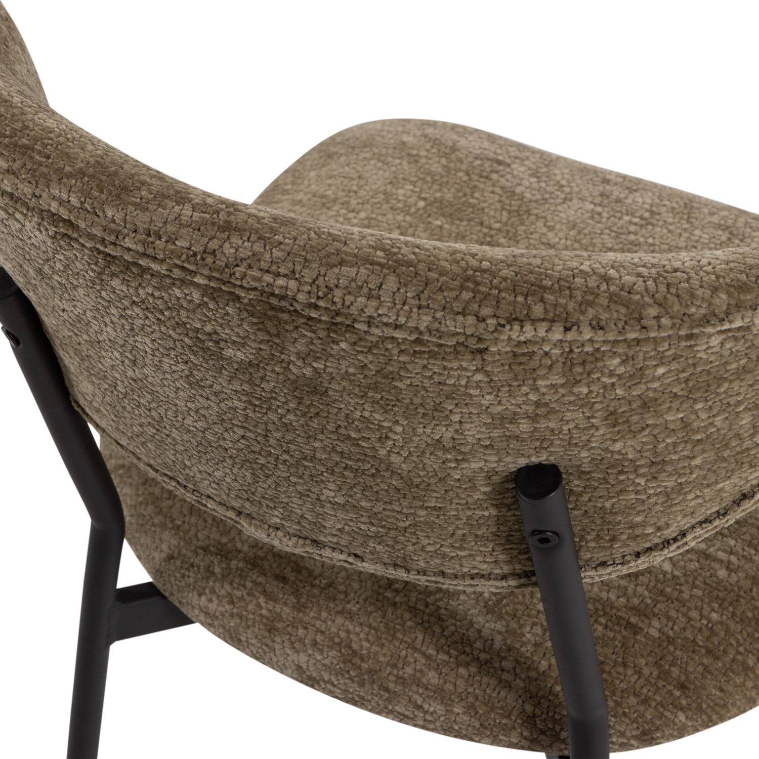 KJELD DINING CHAIR CHENILLE TEXTURED GREEN