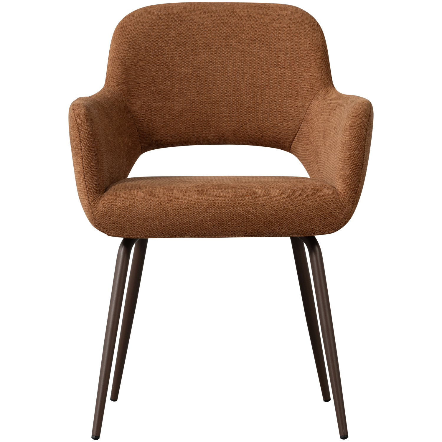 JENNY DINING CHAIR WOVEN FABRIC BROWN
