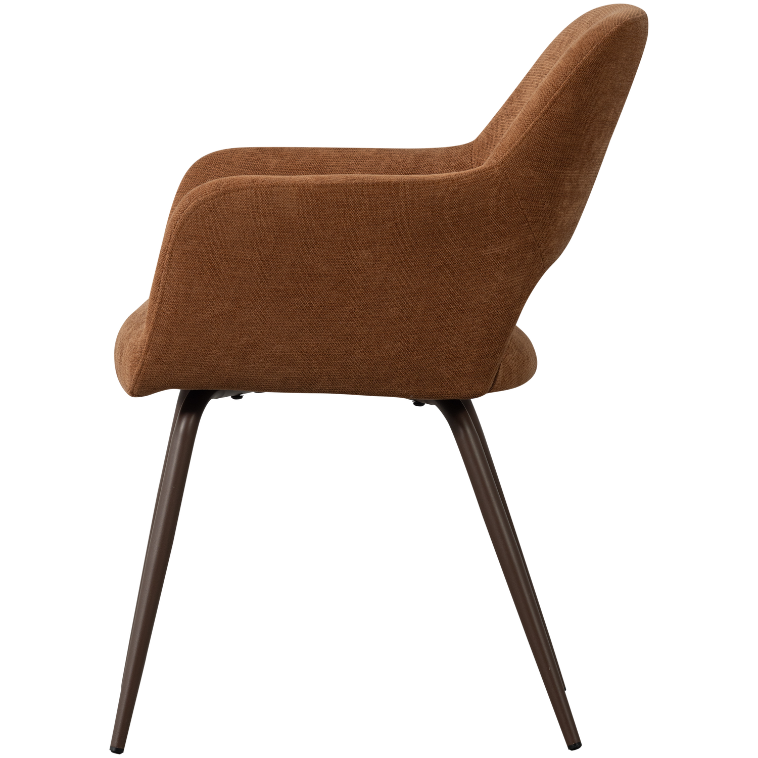 JENNY DINING CHAIR WOVEN FABRIC BROWN