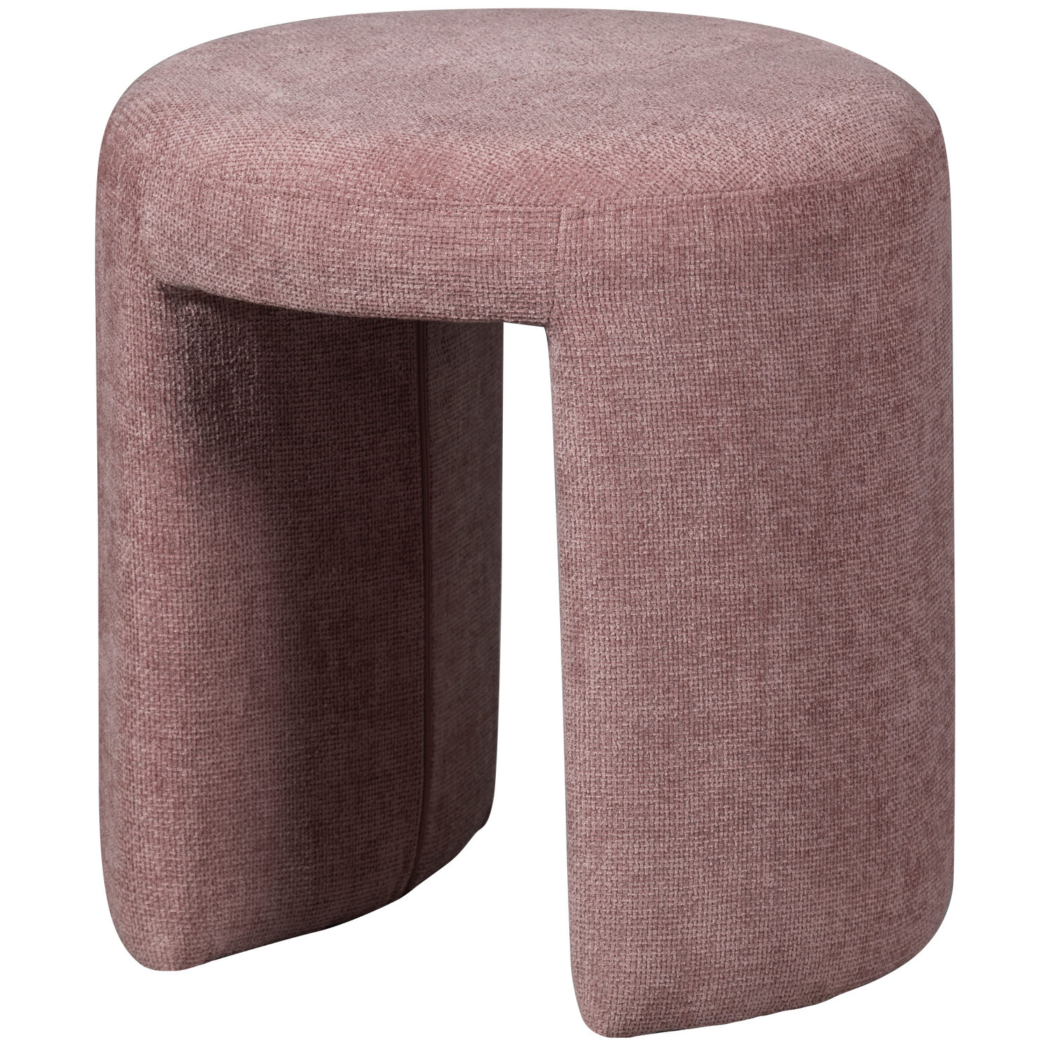 WOOOD taburet CHARLIE UPHOLSTERED | 100% Pes | Blush | 47x45x45 cm