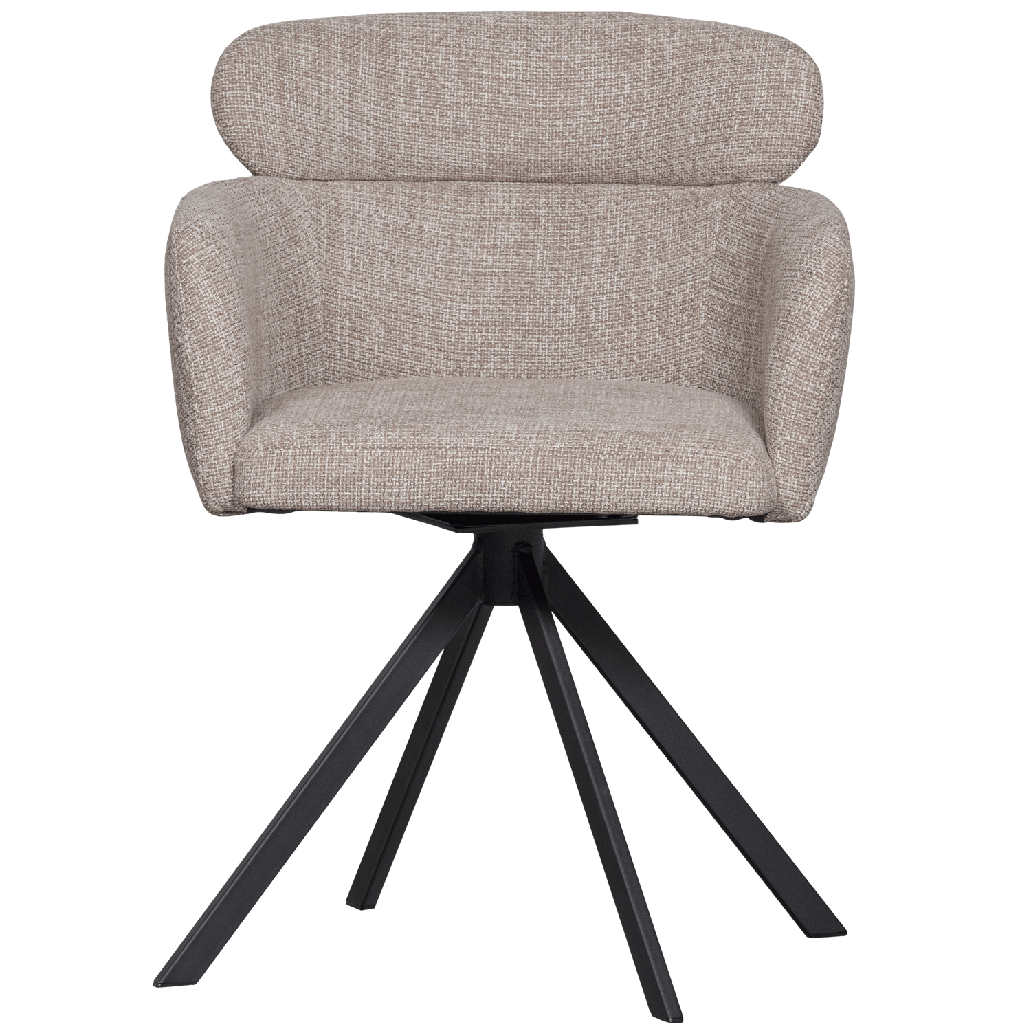 FENNE SWIVEL DINING CHAIR WOVEN FABRIC NATURAL