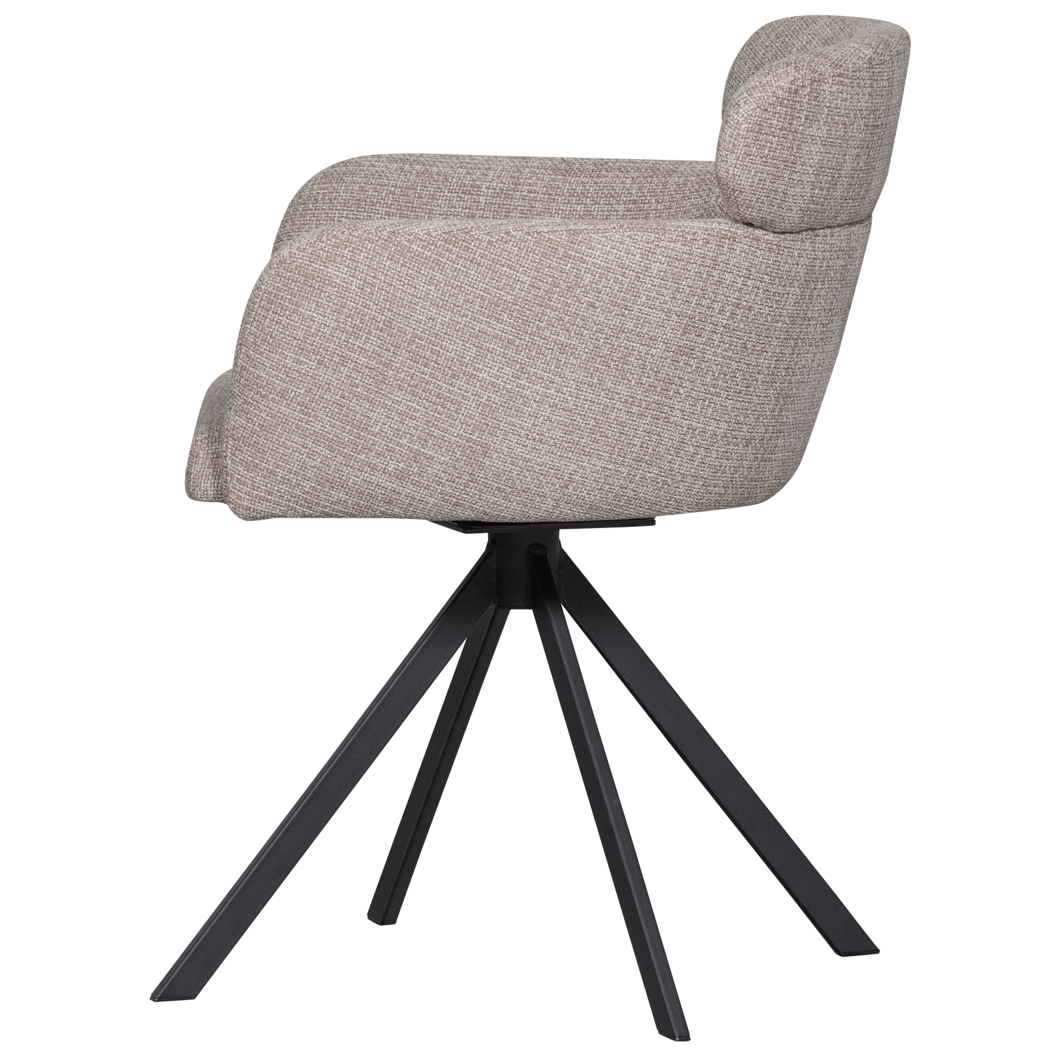 FENNE SWIVEL DINING CHAIR WOVEN FABRIC NATURAL