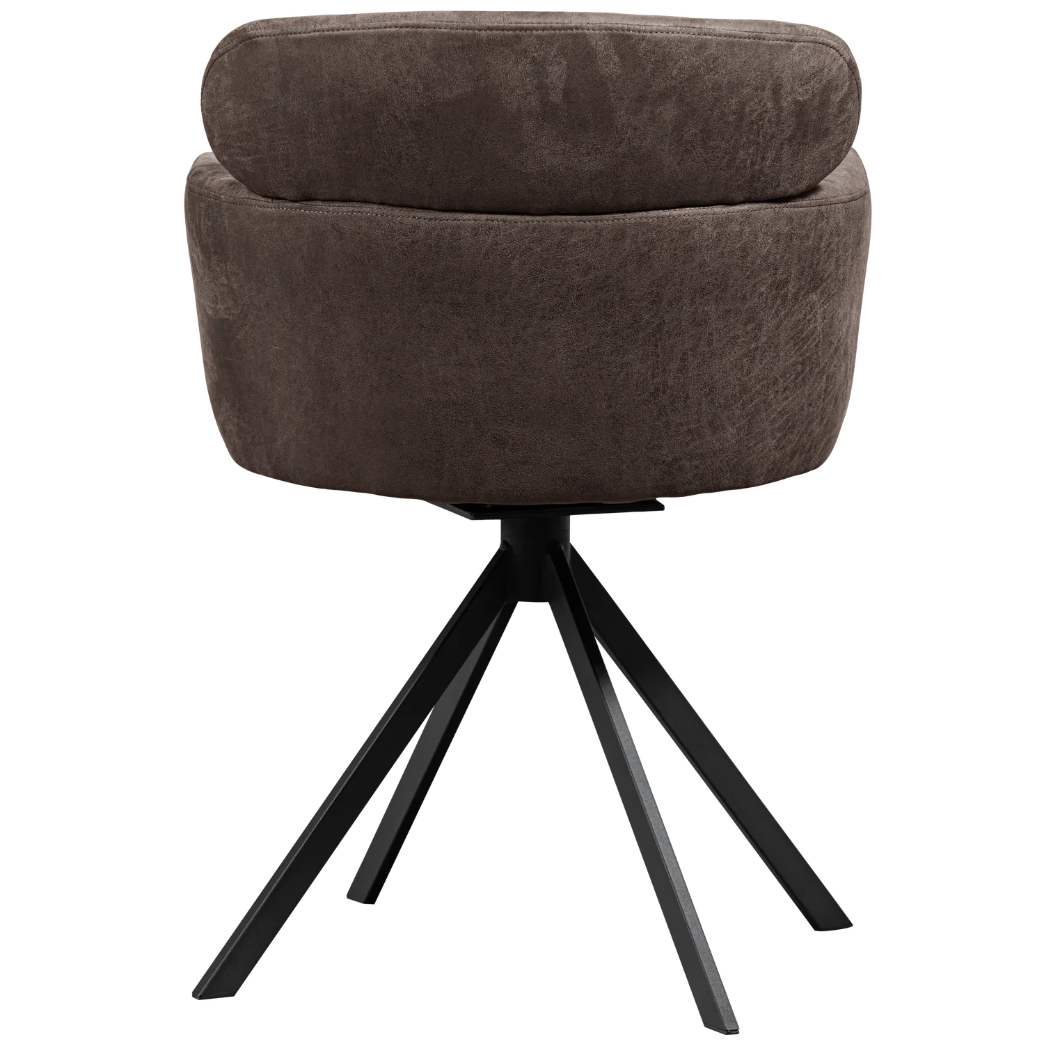 FENNE SWIVEL DINING CHAIR LEATHER LOOK BLACK/GREY