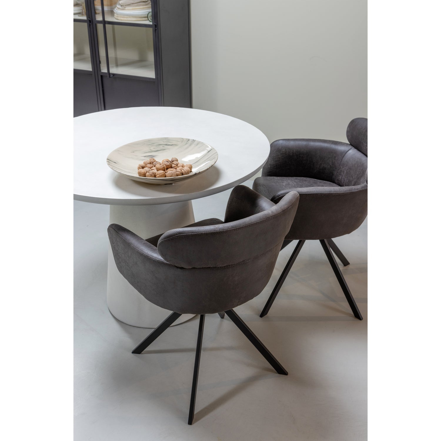 WOOOD masa dining DAMON | Fiber Clay | Alb | 77x100x100 cm