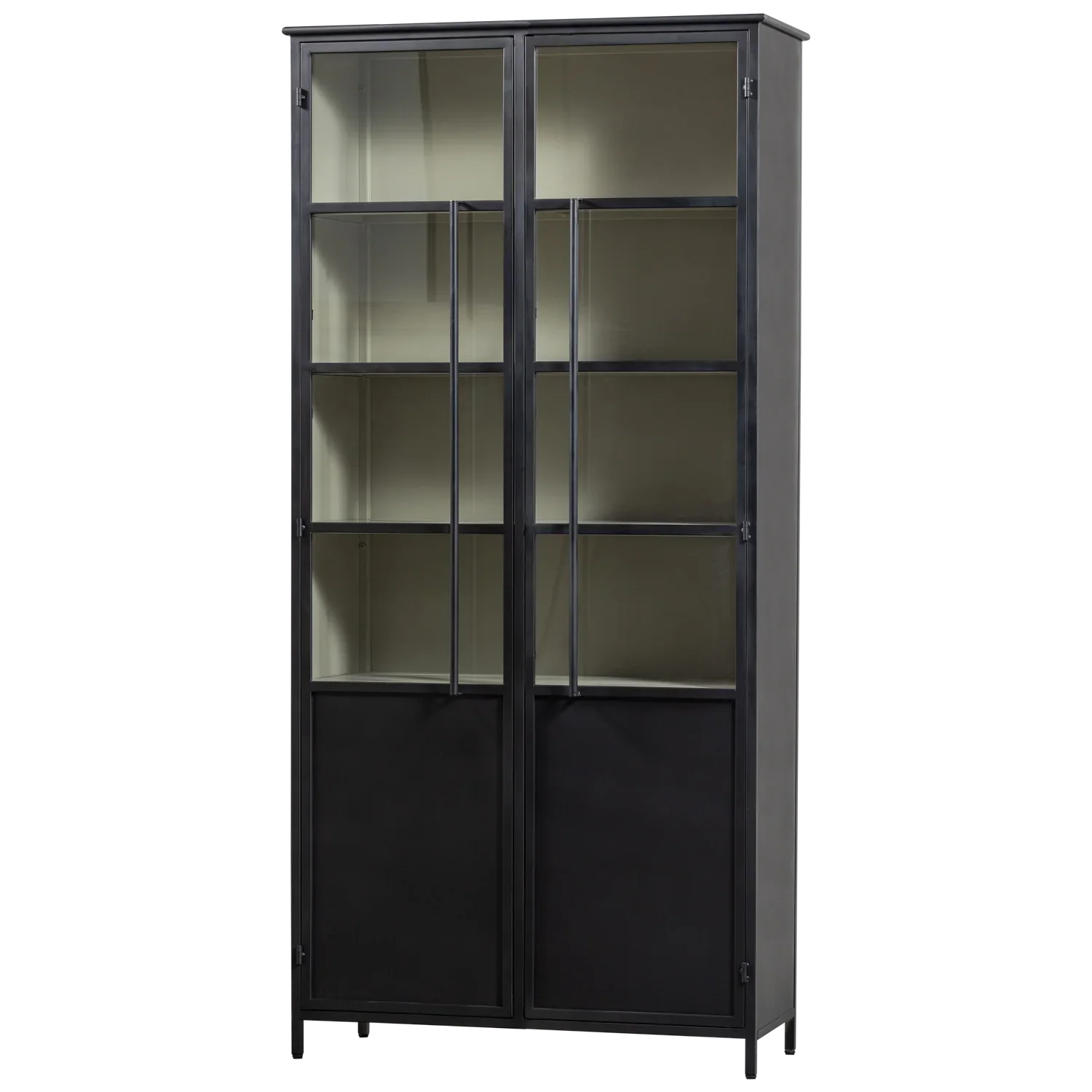 EXHIBIT XL 2-DOORS DISPLAY CASE METAL BLACK