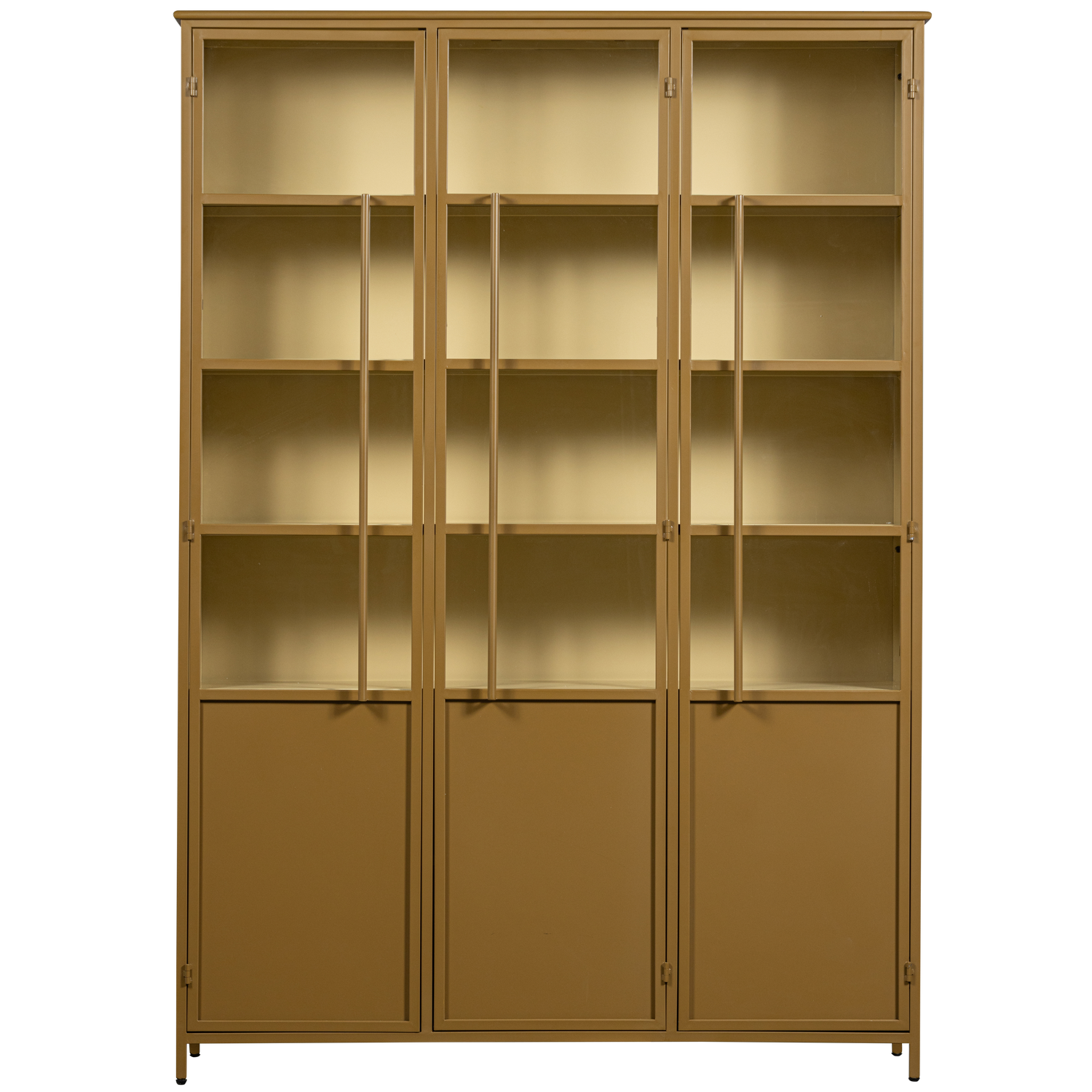 EXHIBIT XL 3-DOORS DISPLAY CASE METAL HONEY YELLOW