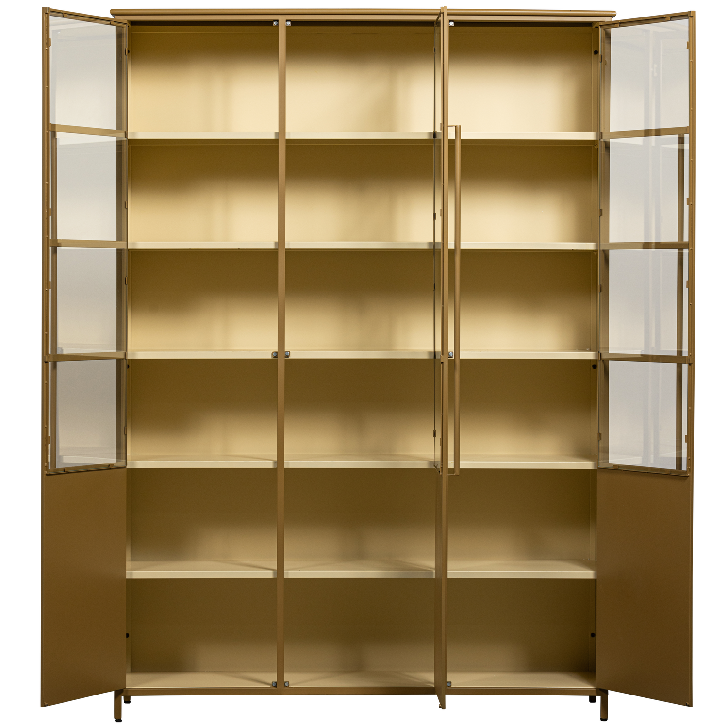 EXHIBIT XL 3-DOORS DISPLAY CASE METAL HONEY YELLOW