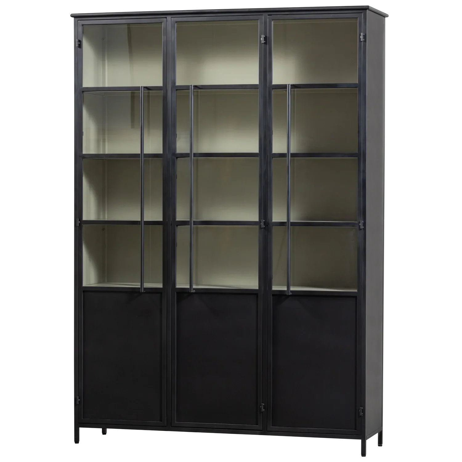 EXHIBIT XL 3-DOORS DISPLAY CASE METAL BLACK